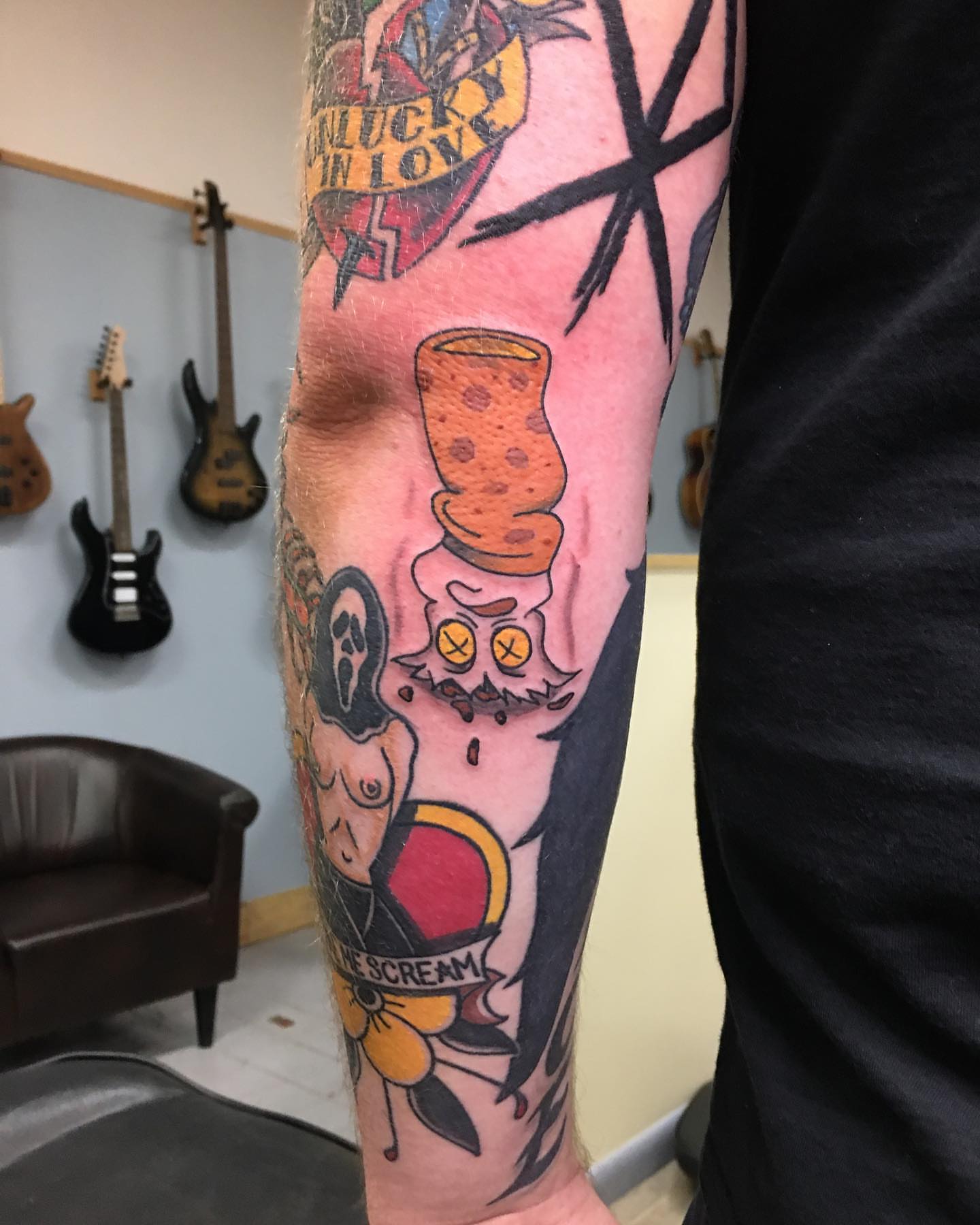 Tattoo by @tattoosbystepdan — american_traditional, trash_polka