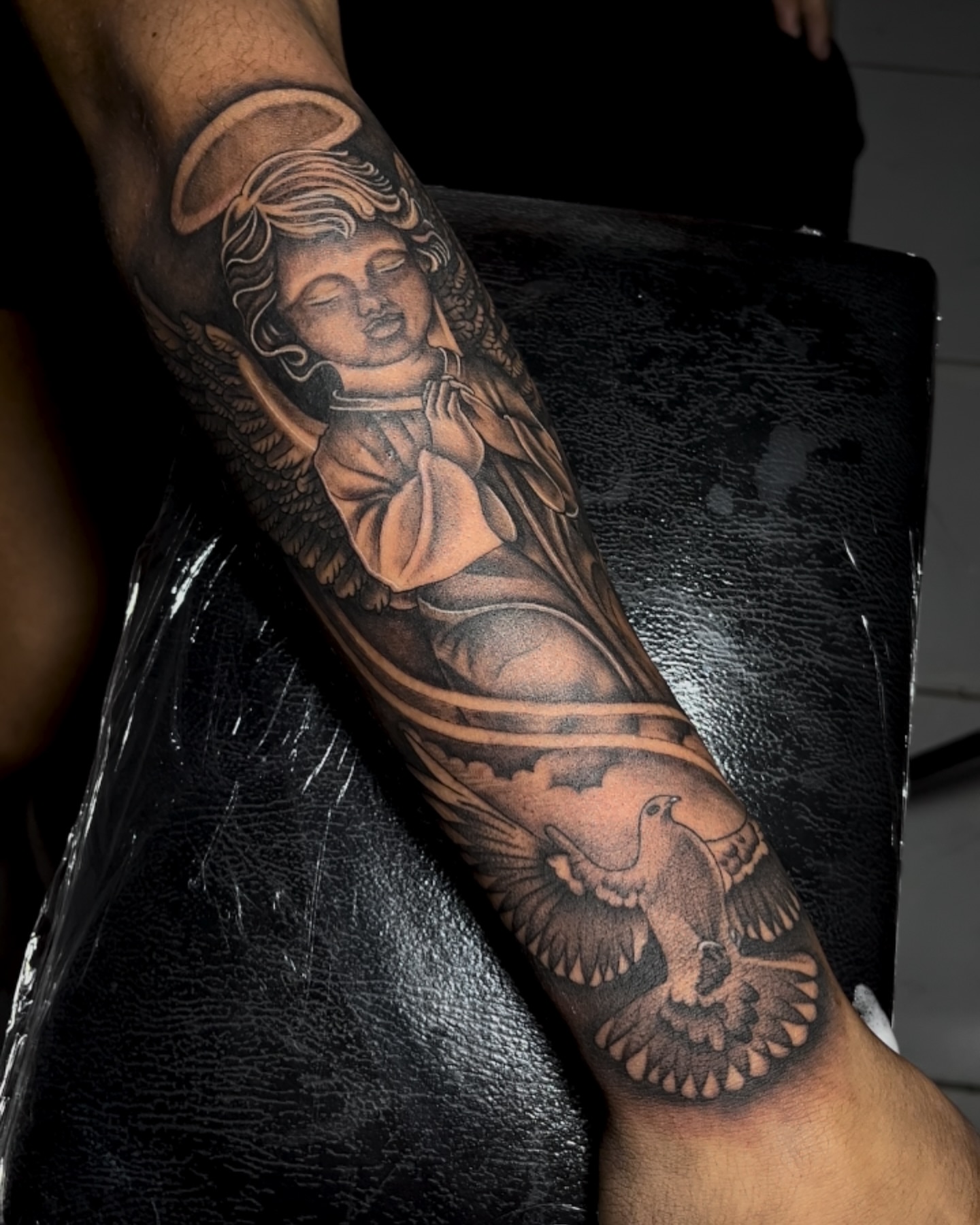 Tattoo by @sdtatoo — black_and_grey, realism