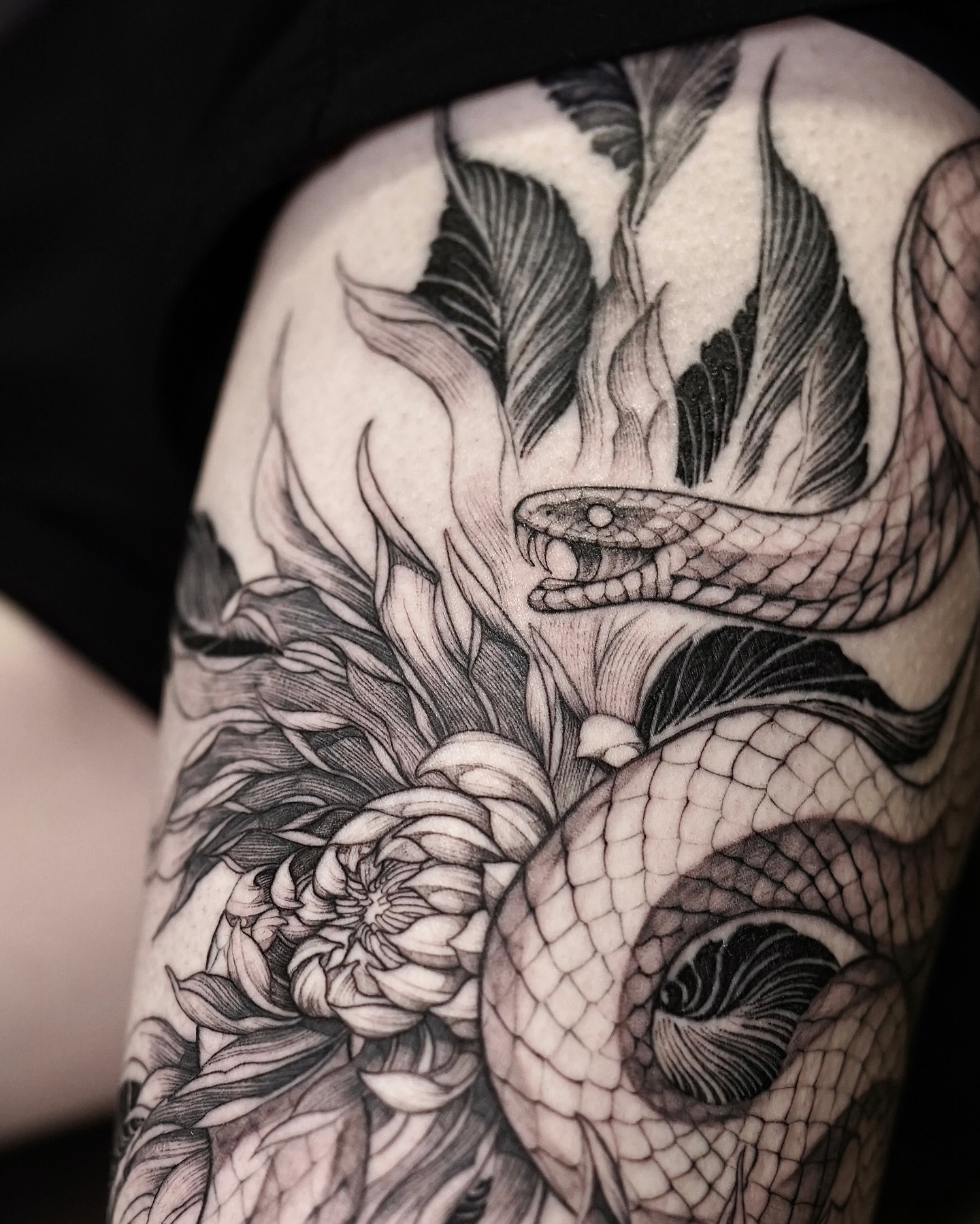 Tattoo by @a_flow_to — black_and_grey, realism