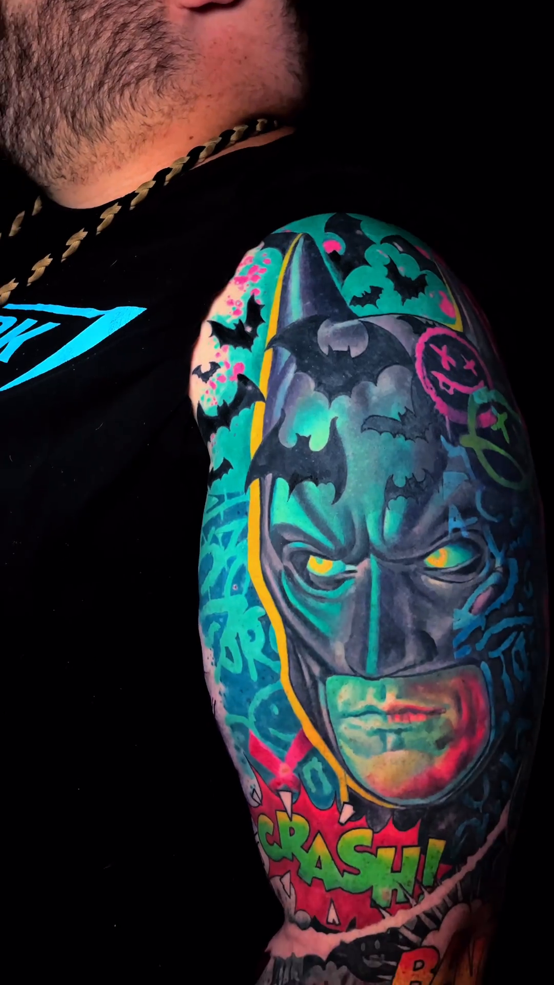 Batman new school tattoo by Tattoo artist in Seattle, WA