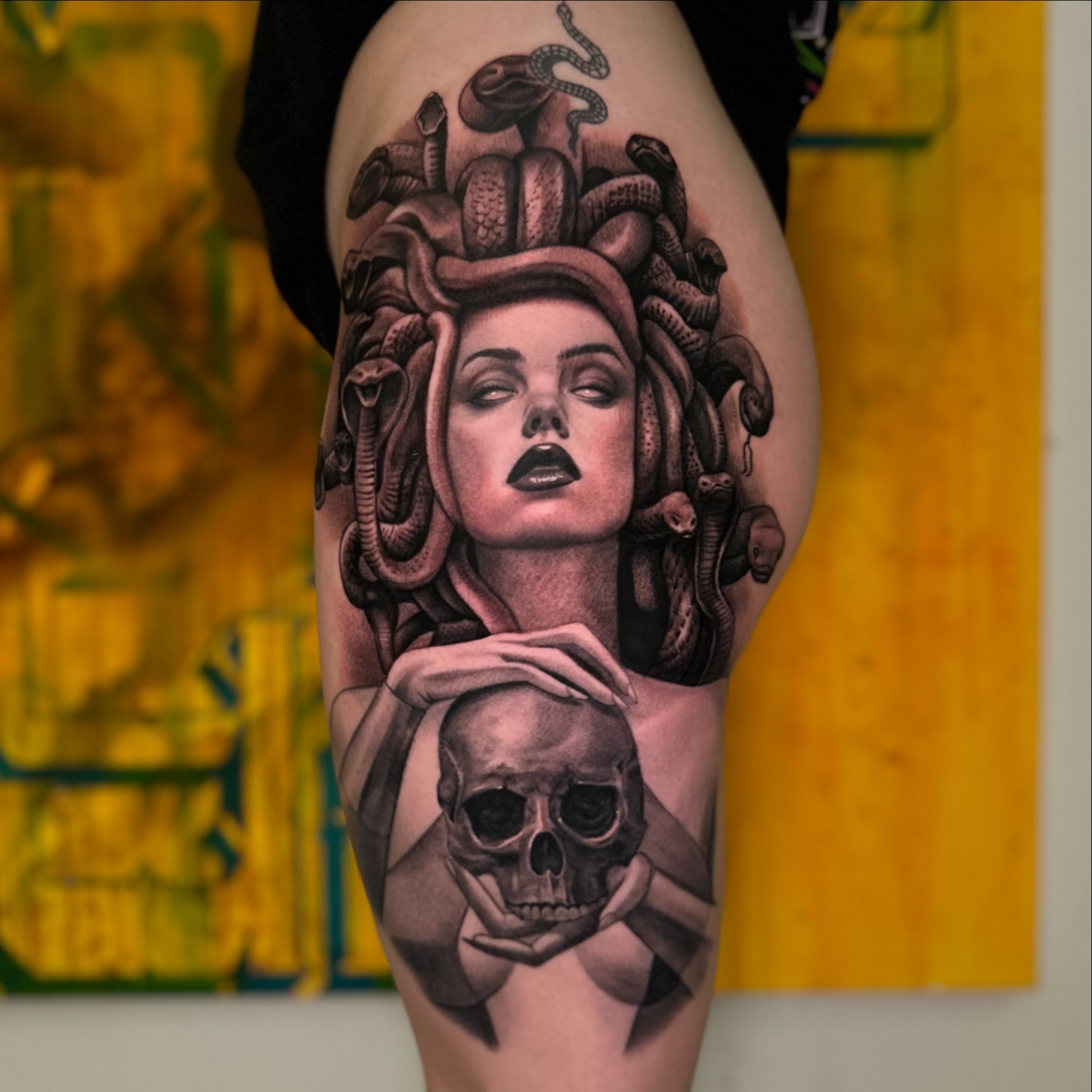 Tattoo by @jr_nunez — black_and_grey, realism