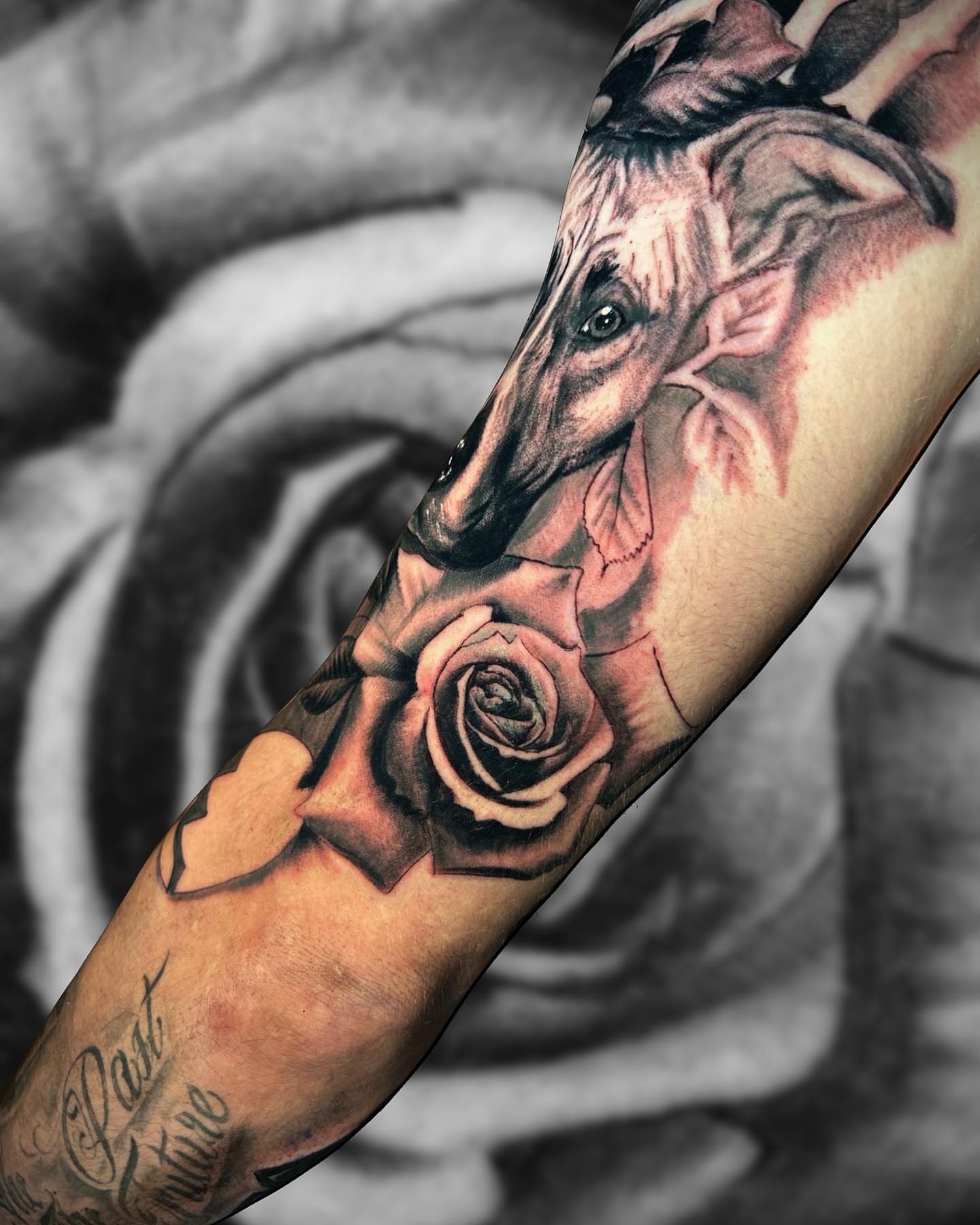 Tattoo by @dalton_king_tattoos β realism, black_and_grey