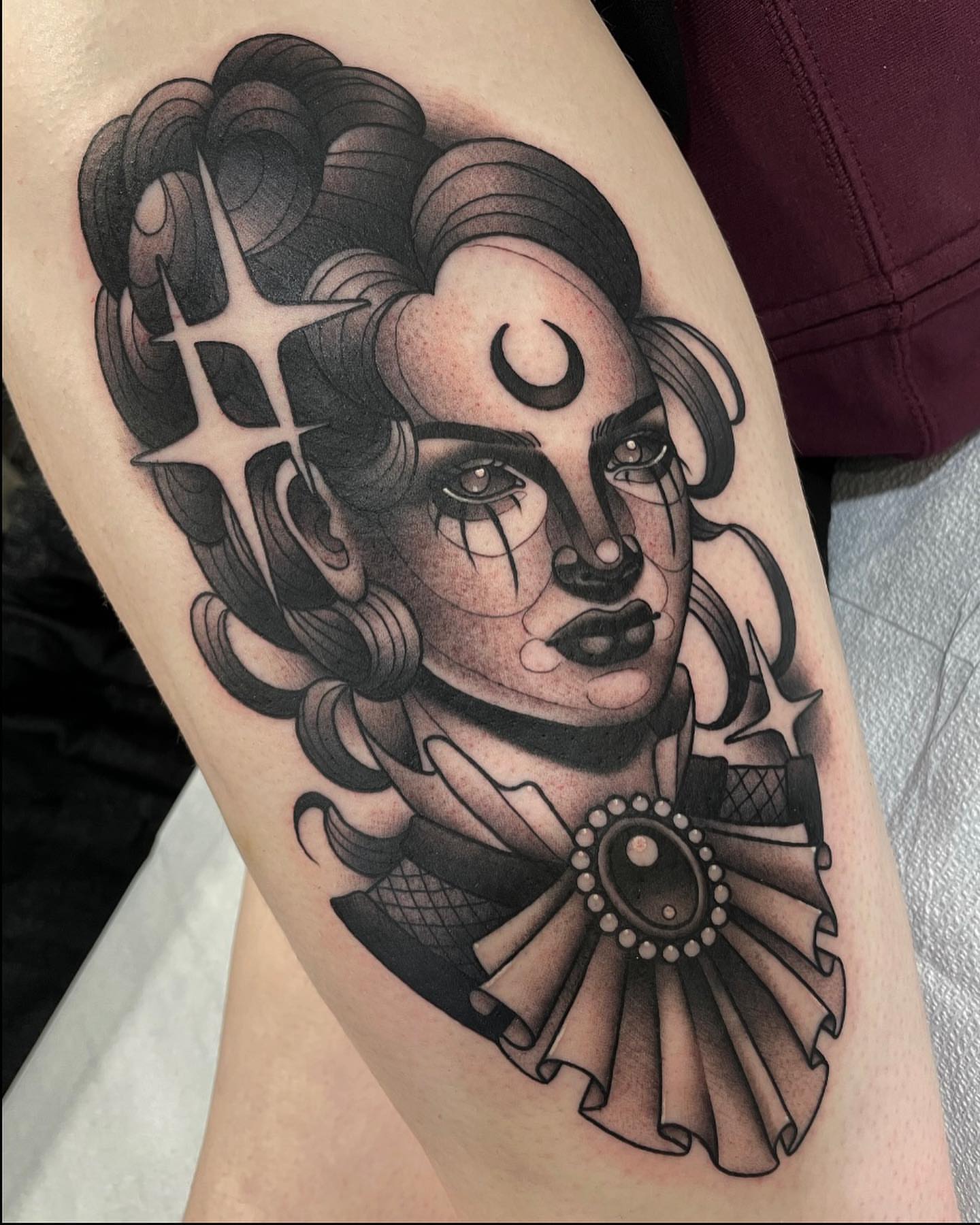 Tattoo by @amyjeantattoos — black_and_grey, realism