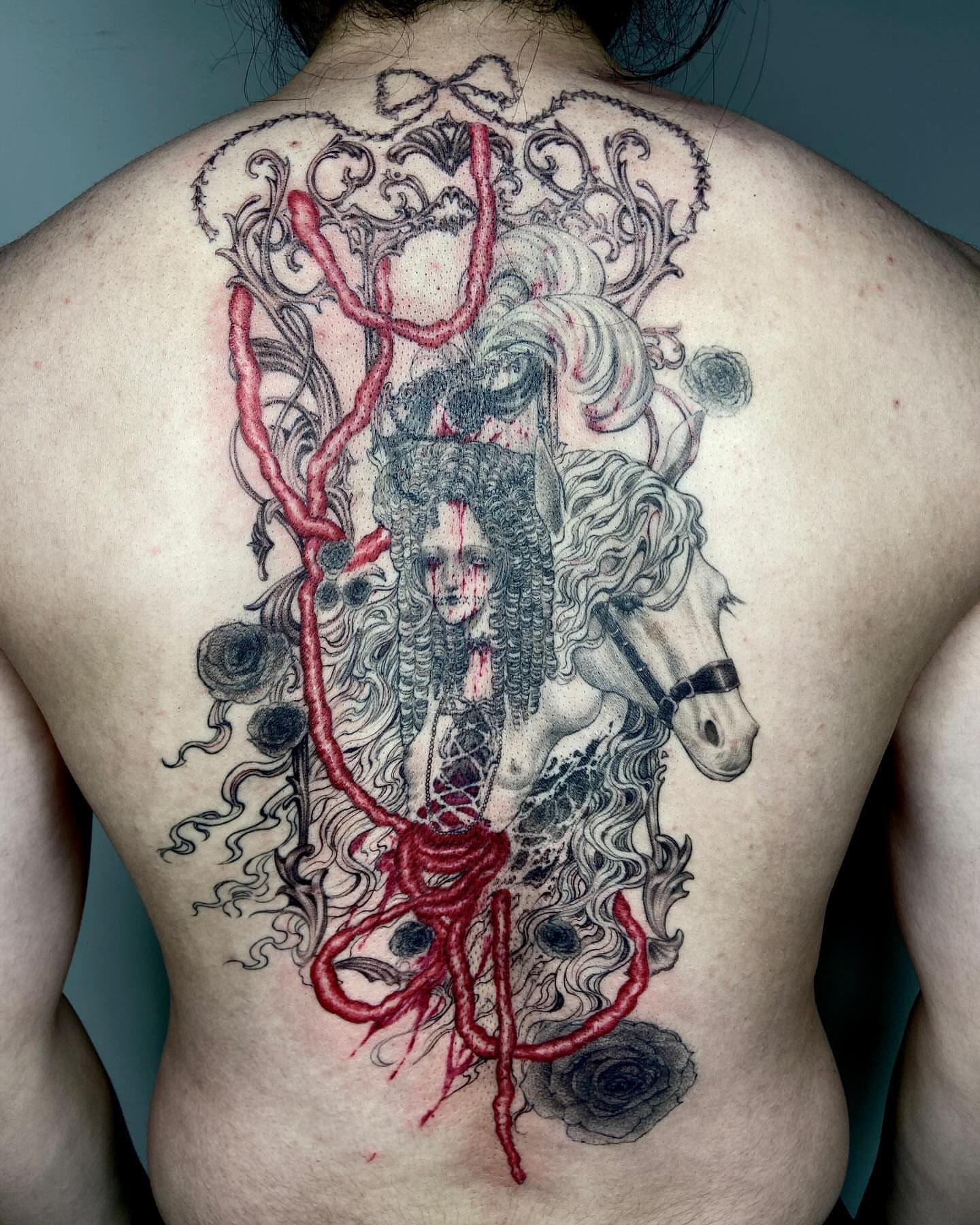 Tattoo by @friedraven_tattoo โ dark_realism, illustrative