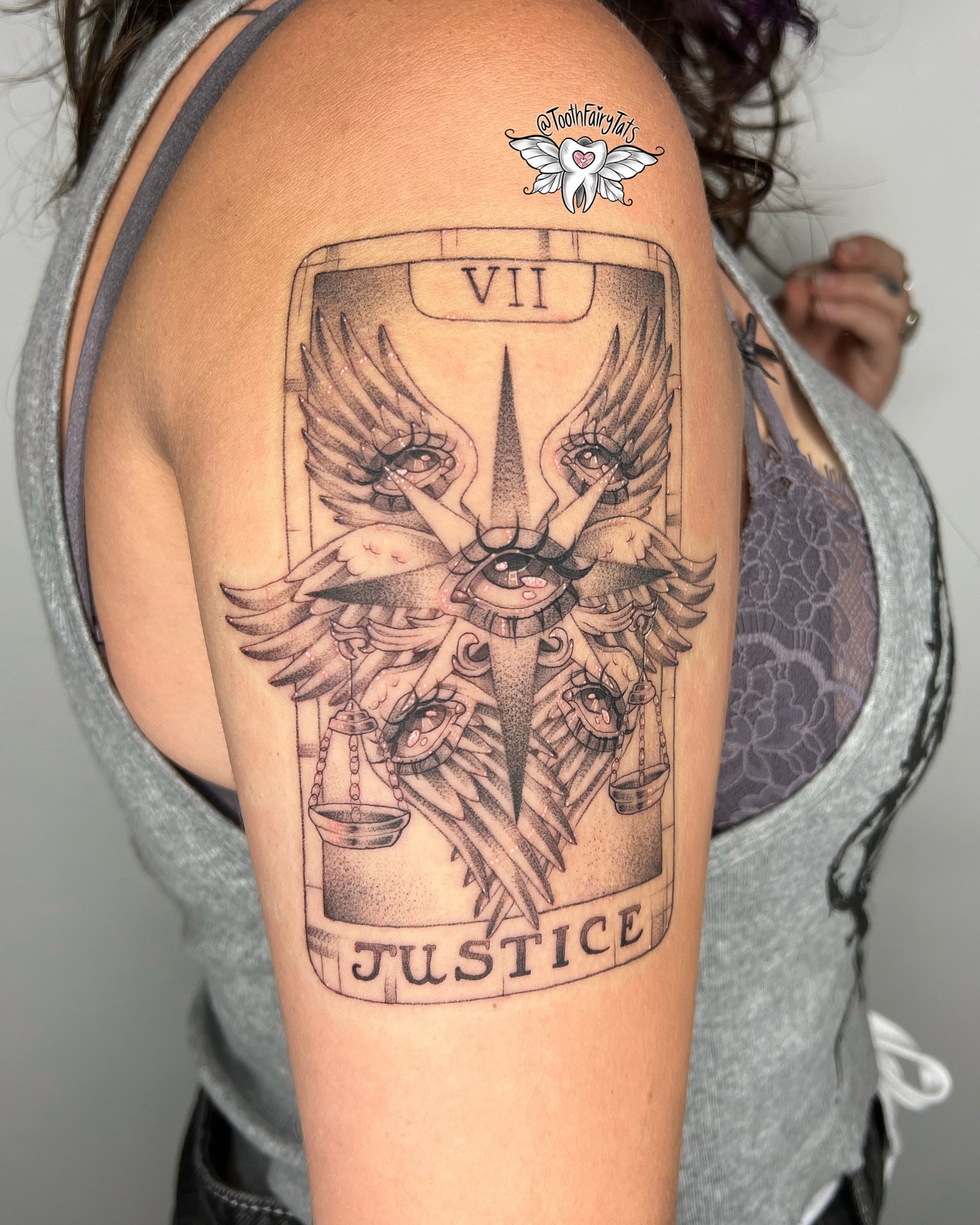Tattoo by @toothfairytats — black_and_grey, realism