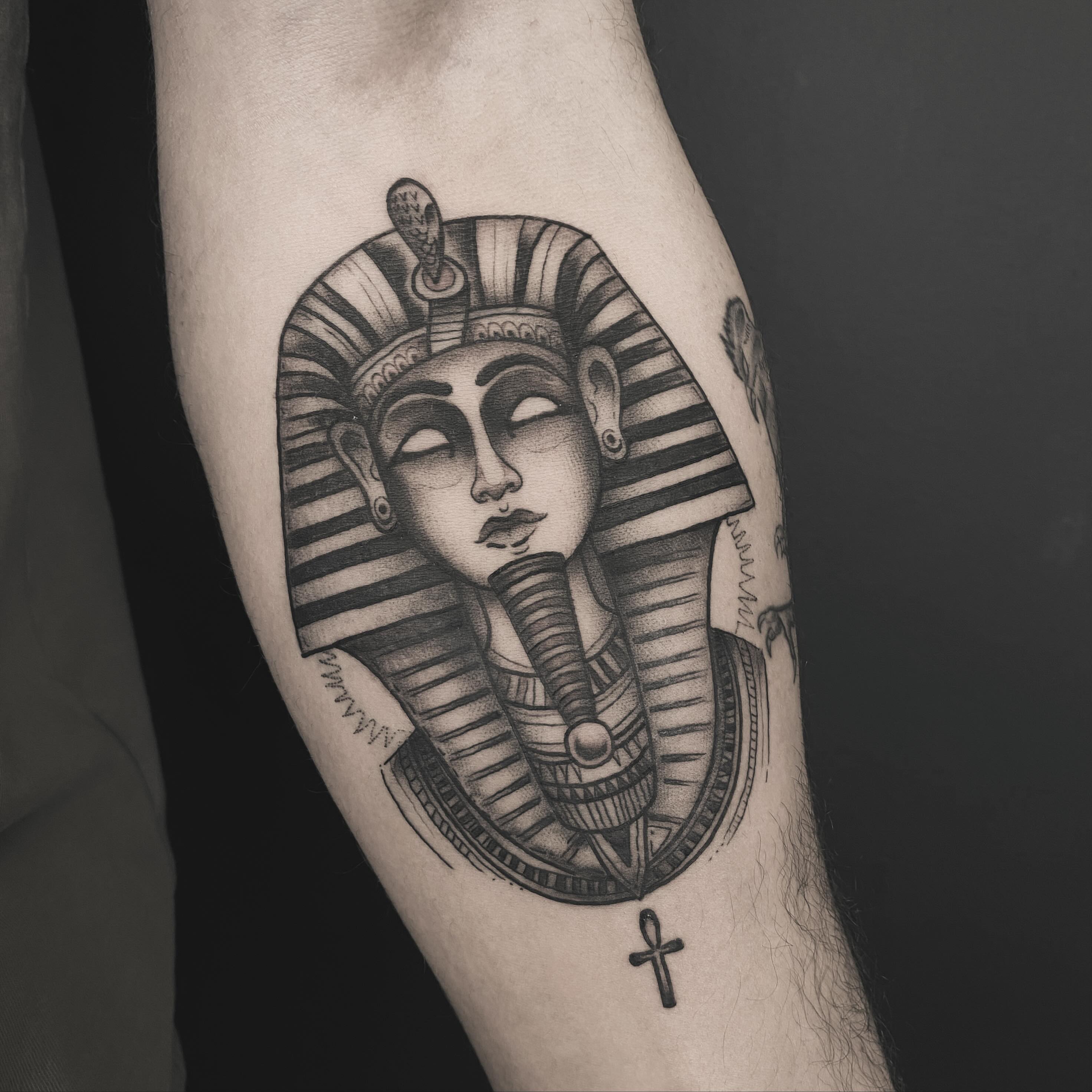 Tattoo by @chrisdafacetattoo — black_and_grey