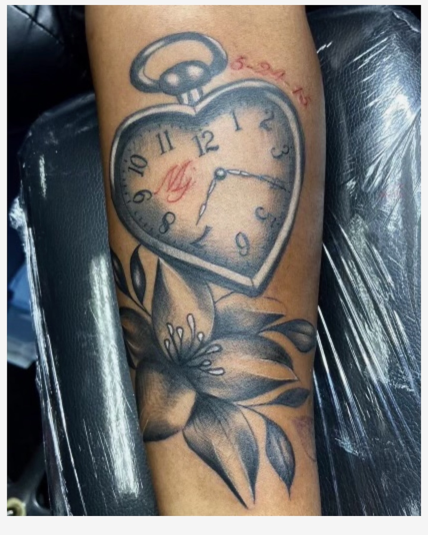 Heart-shaped pocket watch realism tattoo on the forearm by 2realink - Tattoo Artist