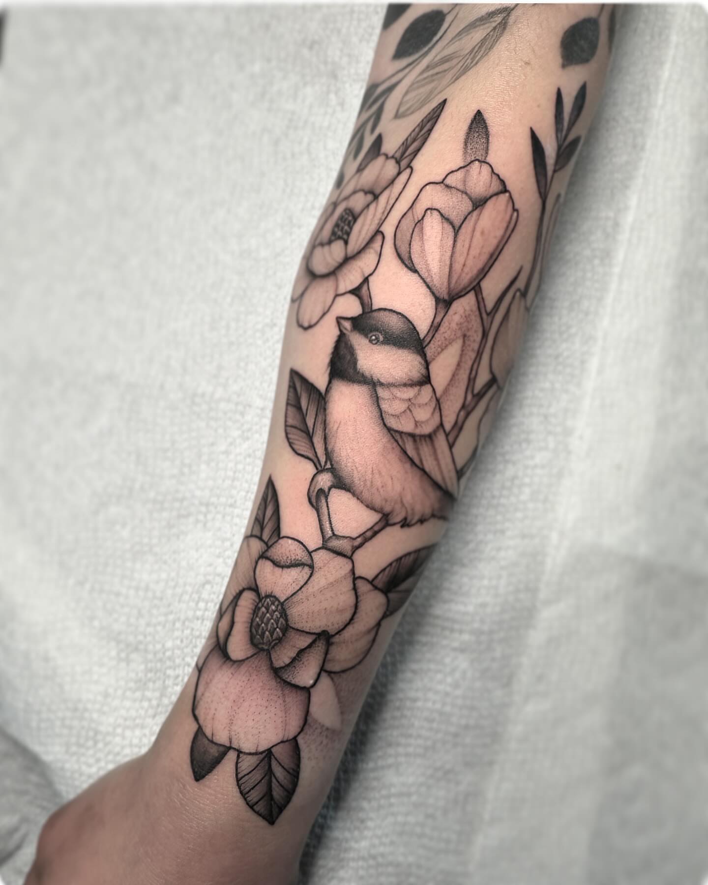 Tattoo by @feraleyes — black_and_grey