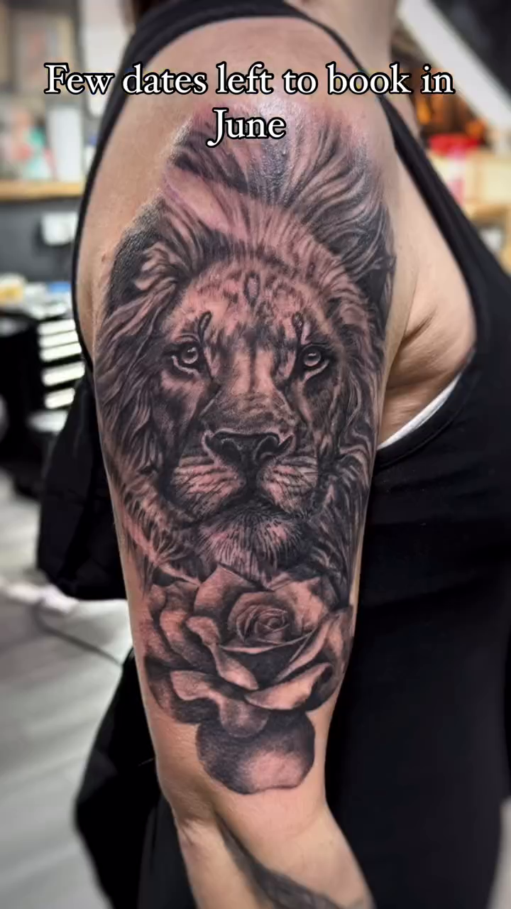 Tattoo by @emmarainetattoo — realism, black_and_grey