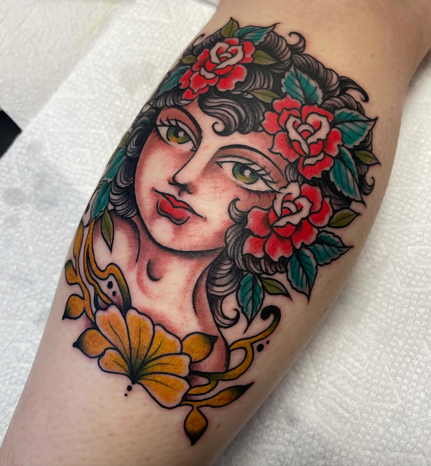 Tattoo by @jodeetattoos — american_traditional, illustrative