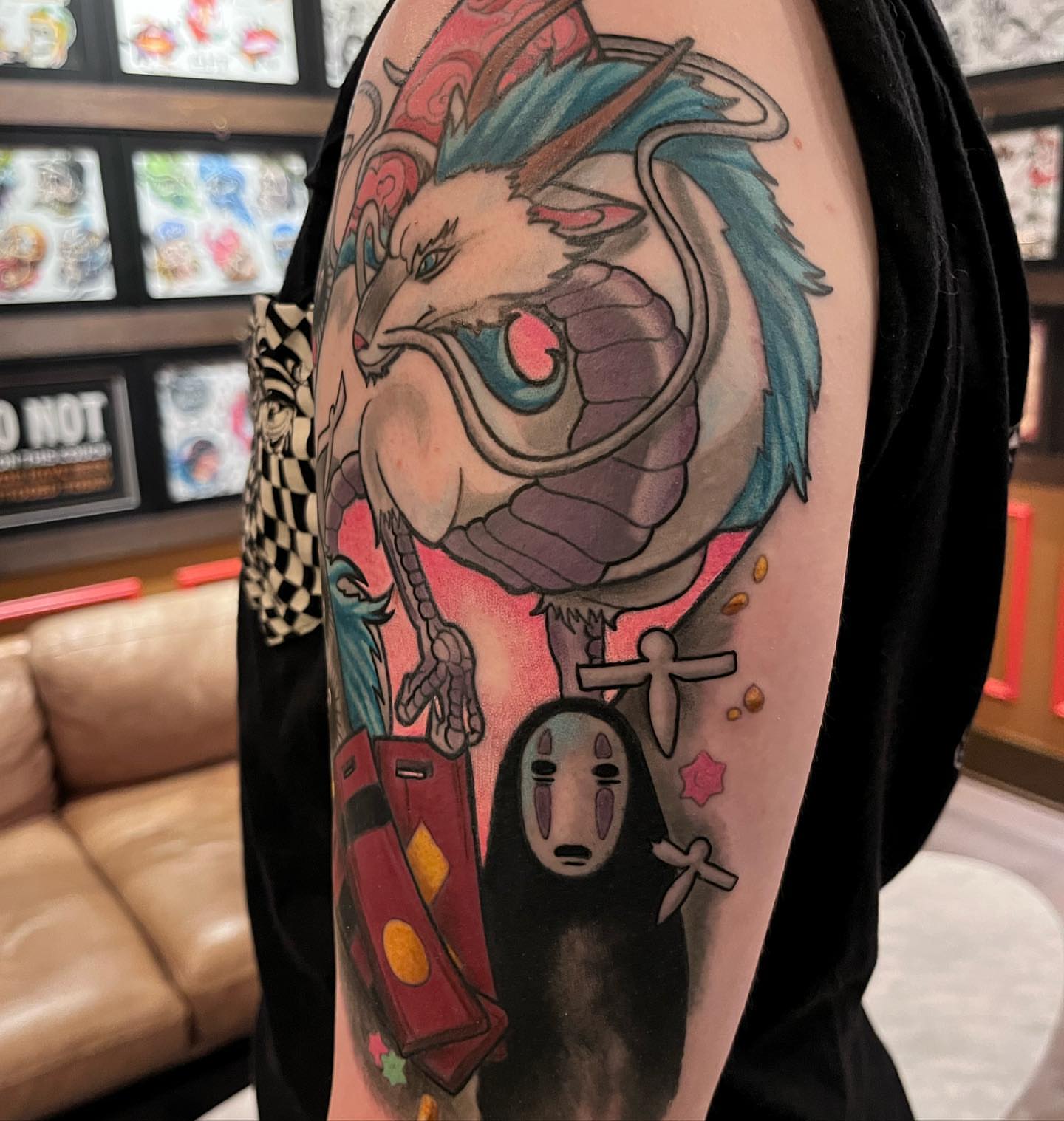 Tattoo by @erickcampion — anime, dotwork