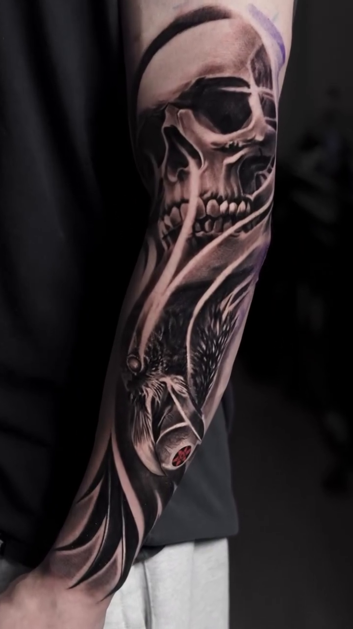 Tattoo by @murdock_manuel — dark_realism, black_and_grey