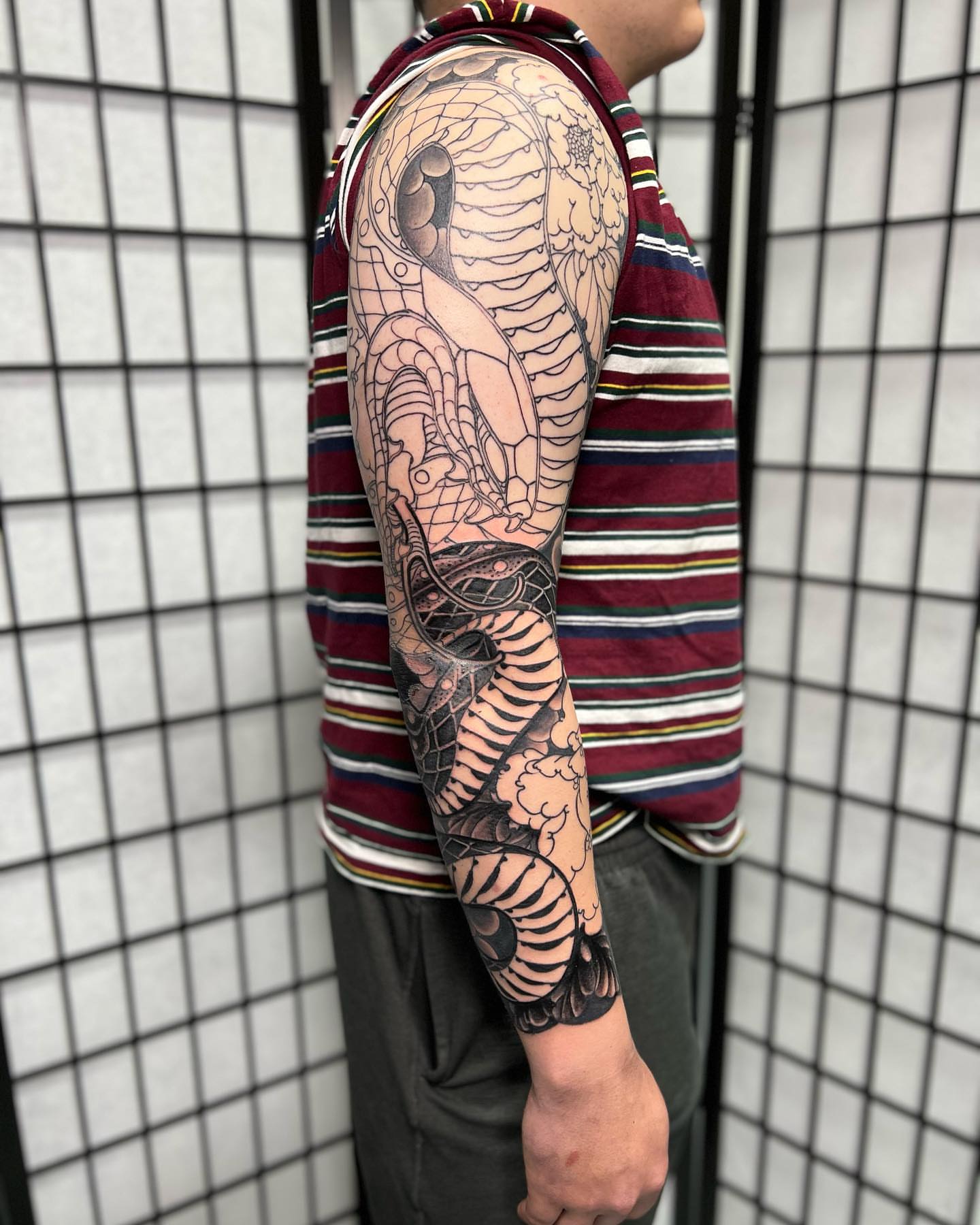 Dragon japanese irezumi tattoo on the forearm by Alezumie