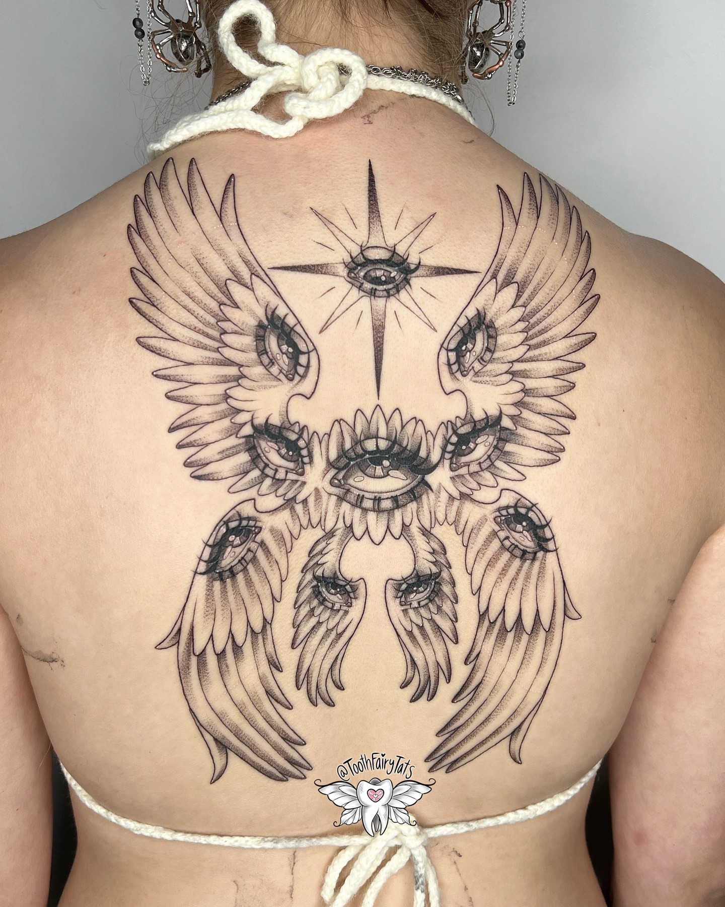 Tattoo by @toothfairytats — black_and_grey