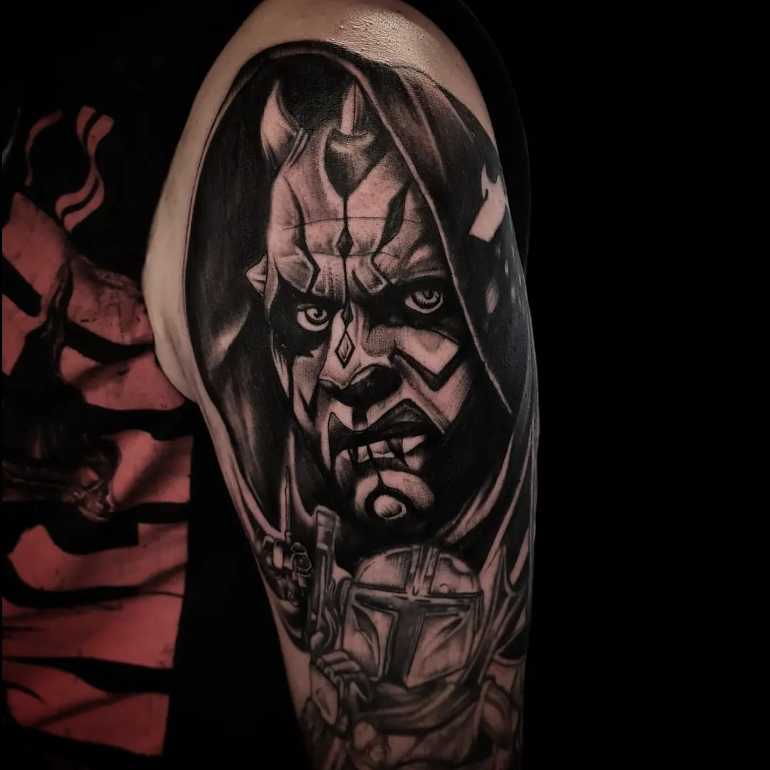 Tattoo by @powetattoos — black_and_grey, realism