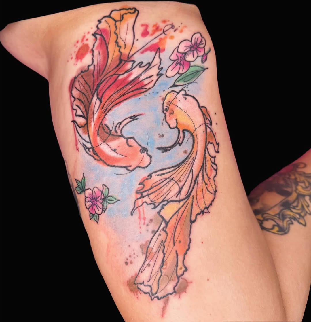 Tattoo by @petal.and.pigment.tattoos — watercolor, japanese_irezumi