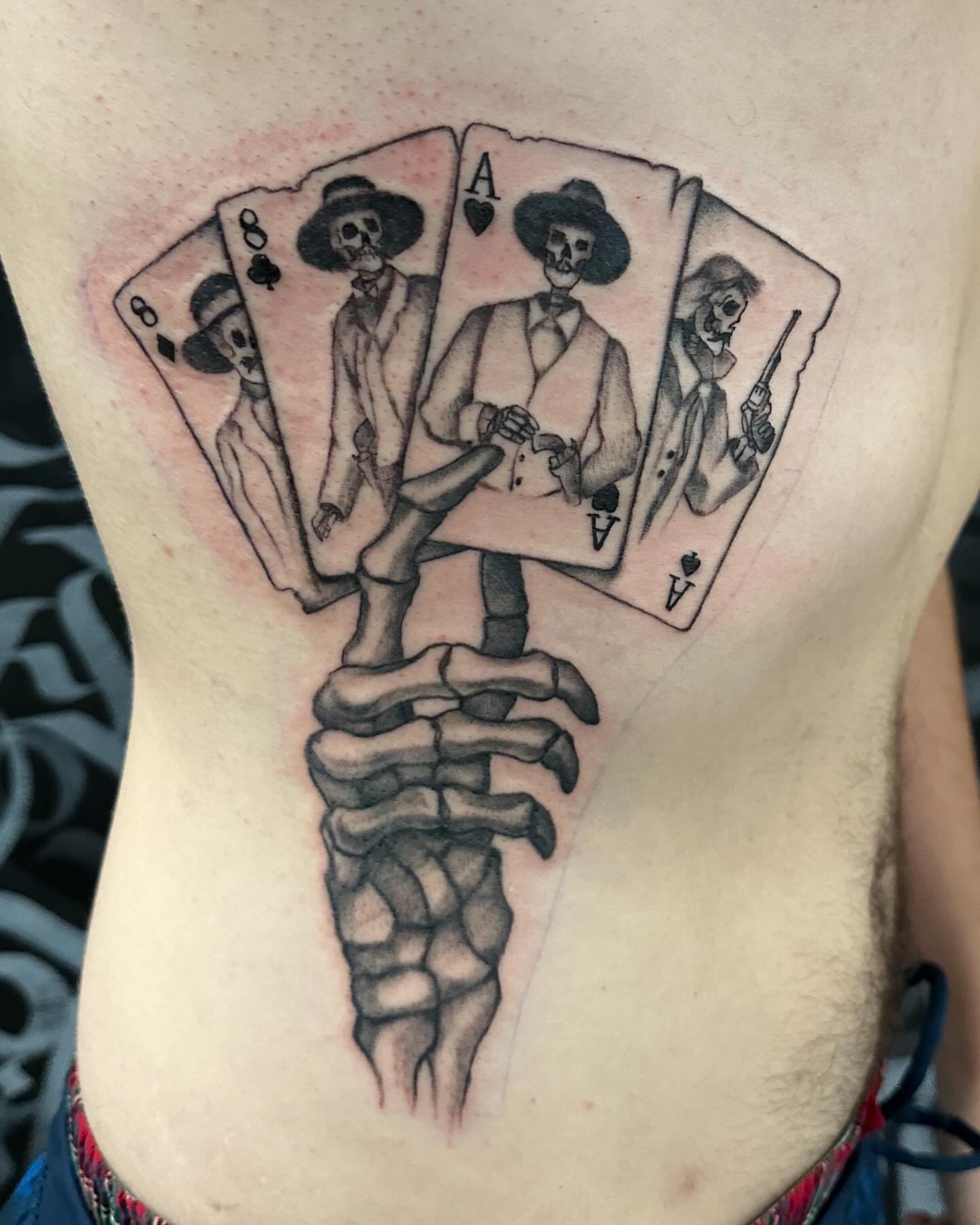 Tattoo by @artworkbyreece — black_and_grey