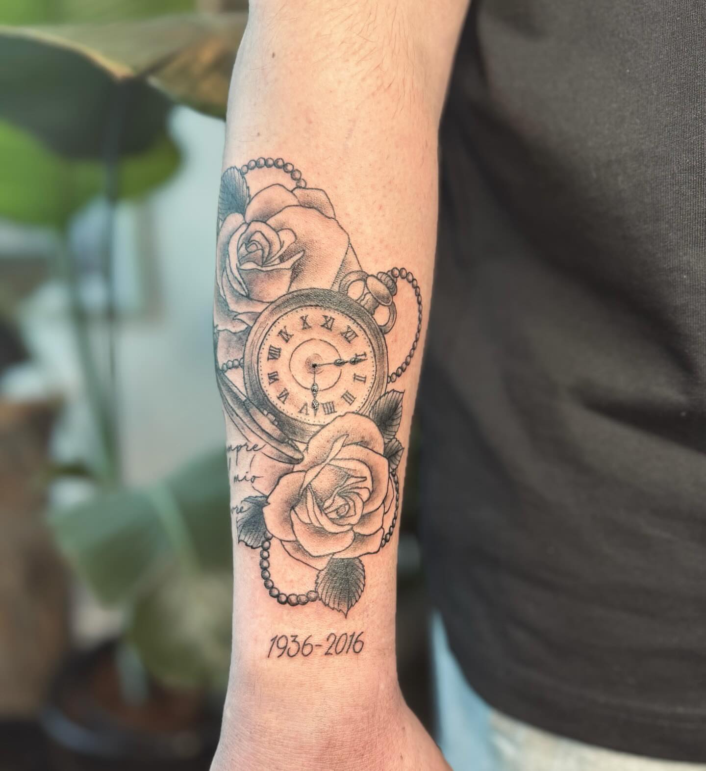 Tattoo by @astrearomerotattoos — black_and_grey, realism