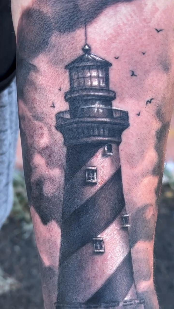 Tattoo by @inkplug__higherlevel — realism, black_and_grey