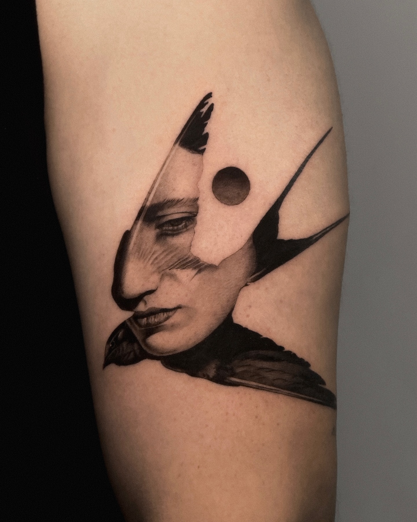 Tattoo by @henkotattooart — black_and_grey, geometric