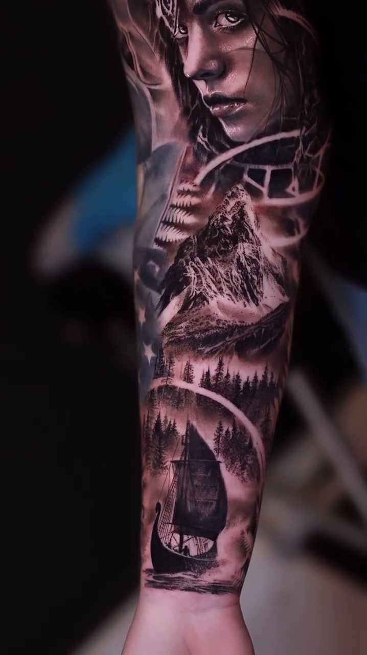 Tattoo by @tonytattooer — realism, dark_realism
