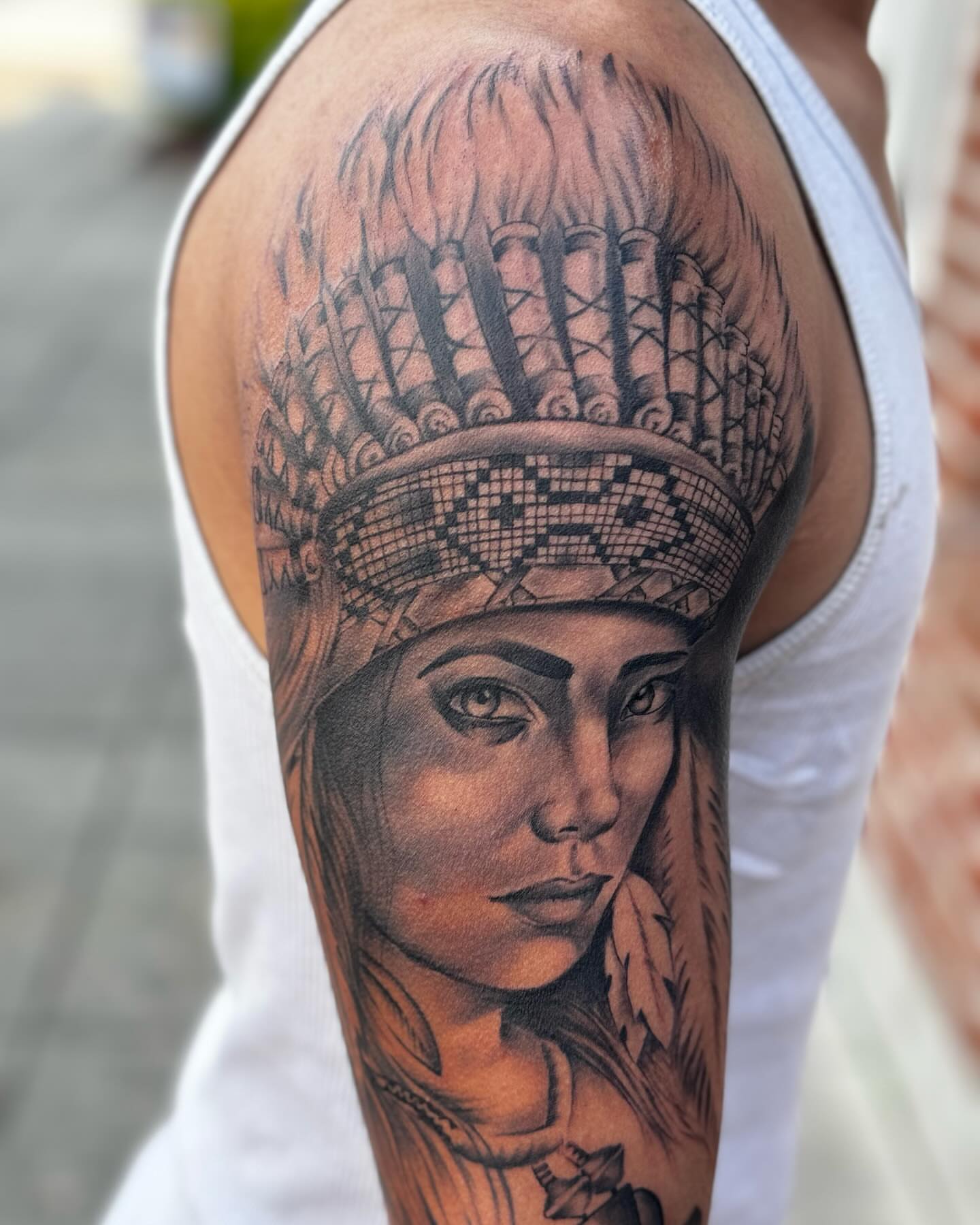Tattoo by @tattman9000 — black_and_grey, realism