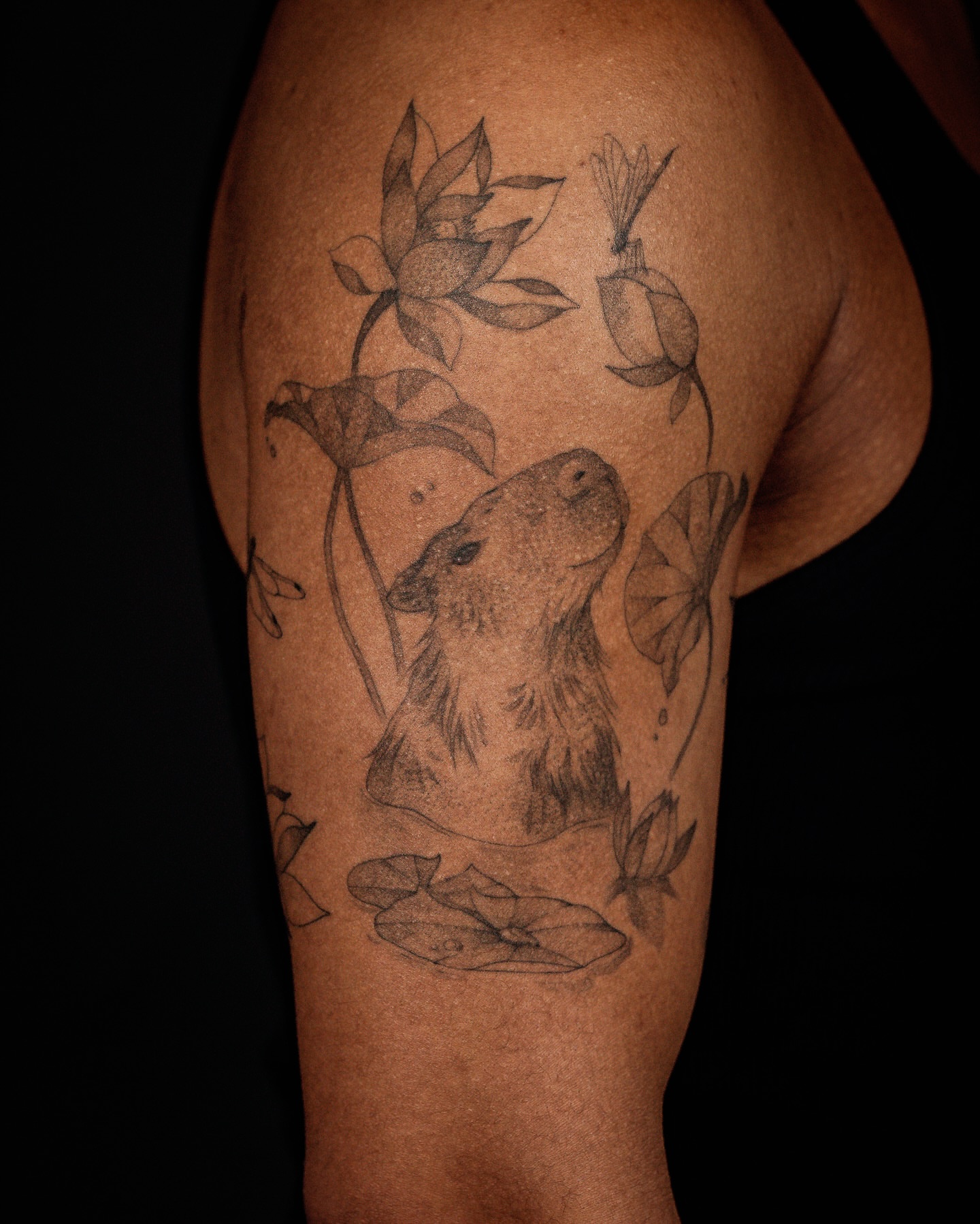 Tattoo by @cupidnegra — black_and_grey