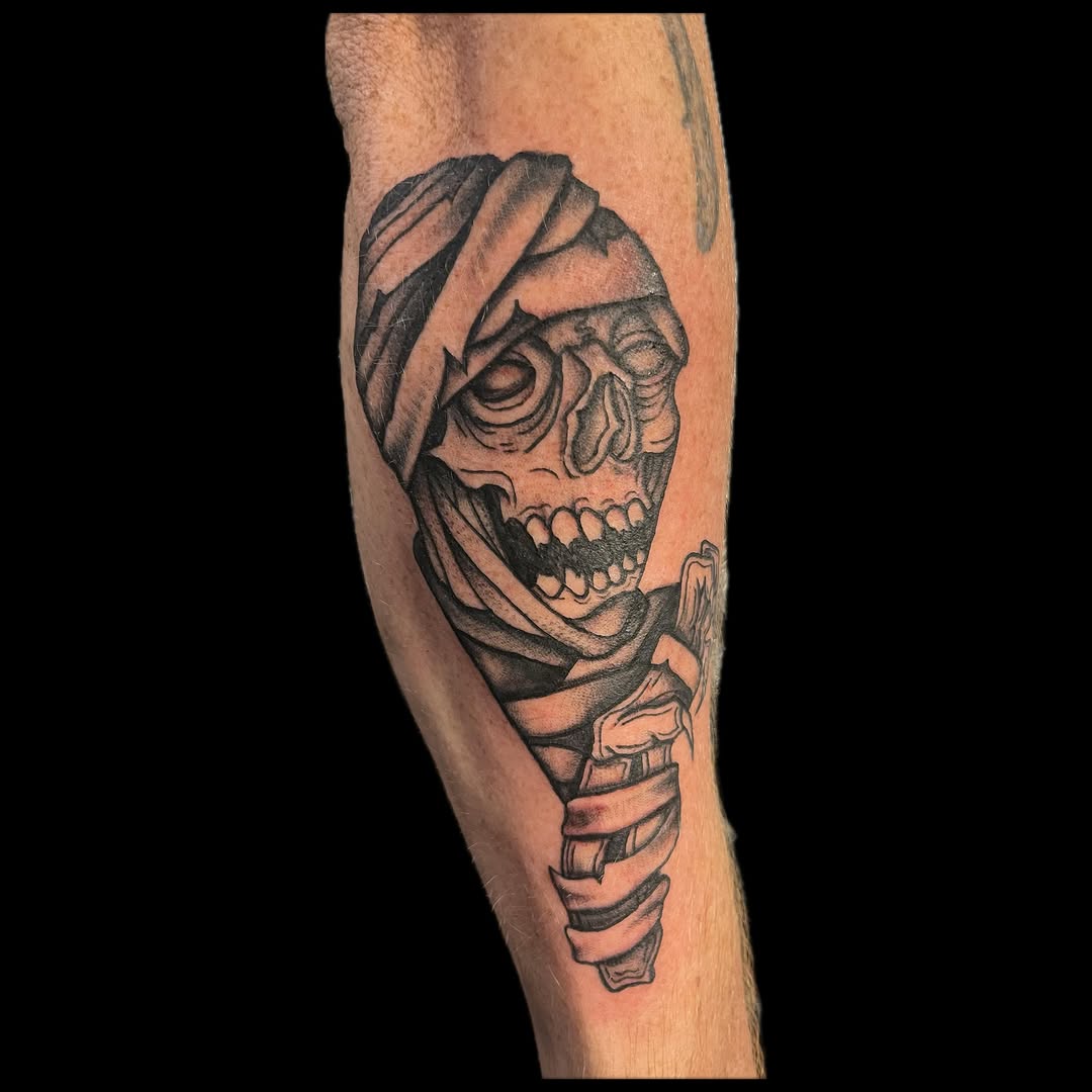 Tattoo by @oledanink — black_and_grey, realism