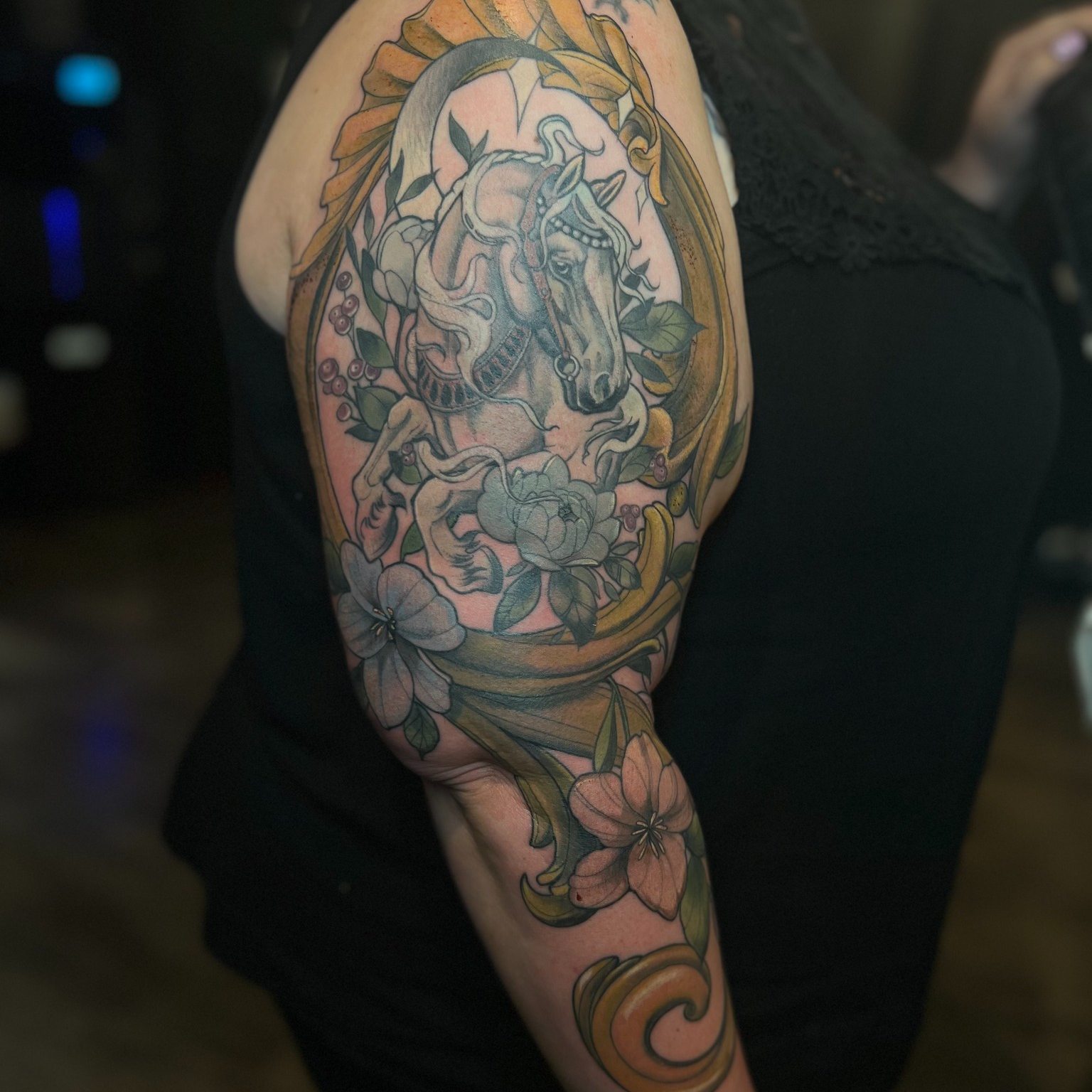 Tattoo by @miss_hell_radz — realism, dotwork