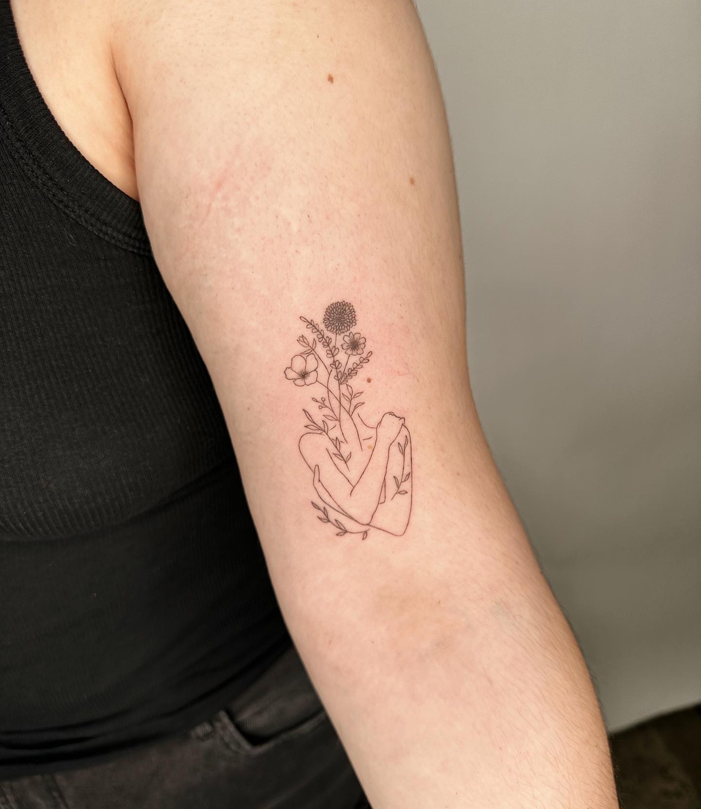 Tattoo by @kphaninks โ minimalist, fine_line