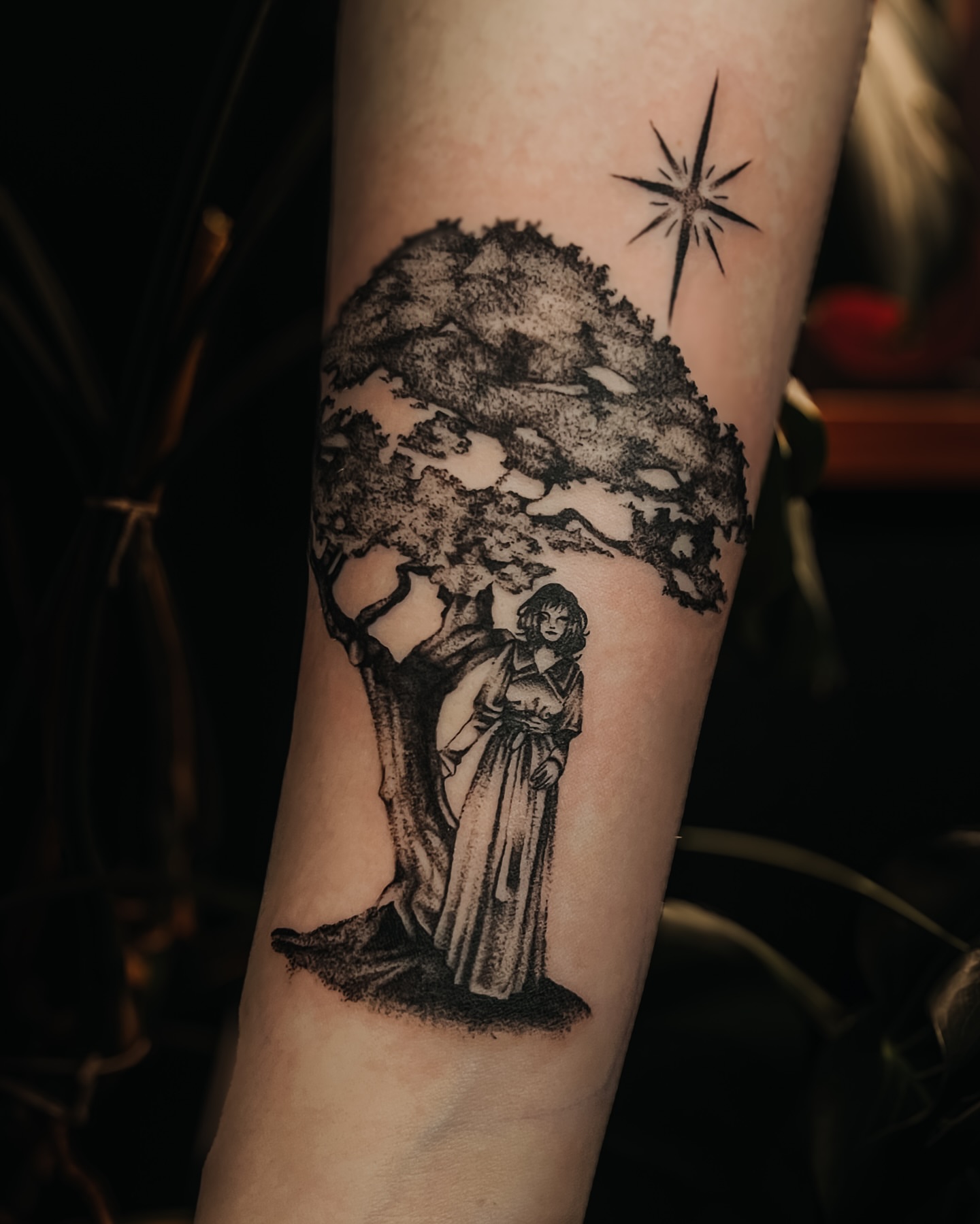 Tattoo by @xandria.tattoos β dotwork, black_and_grey