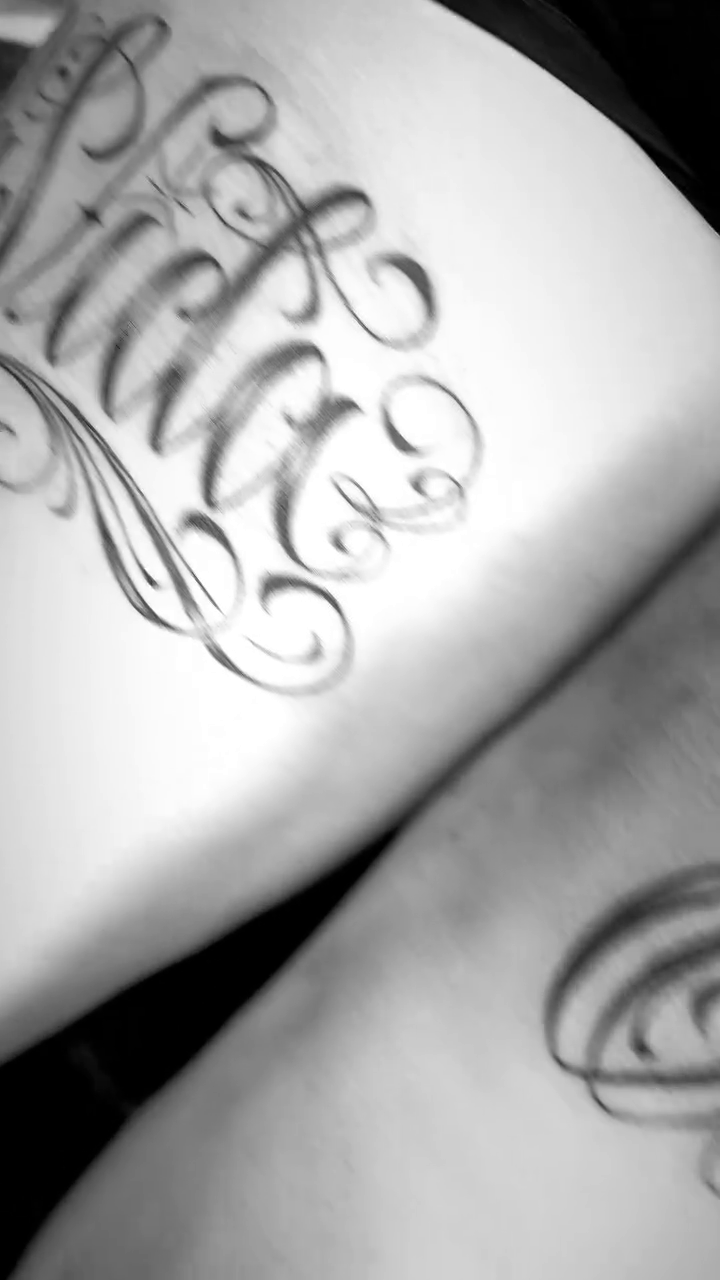 Tattoo by @twicetattoos β lettering_script, chicano