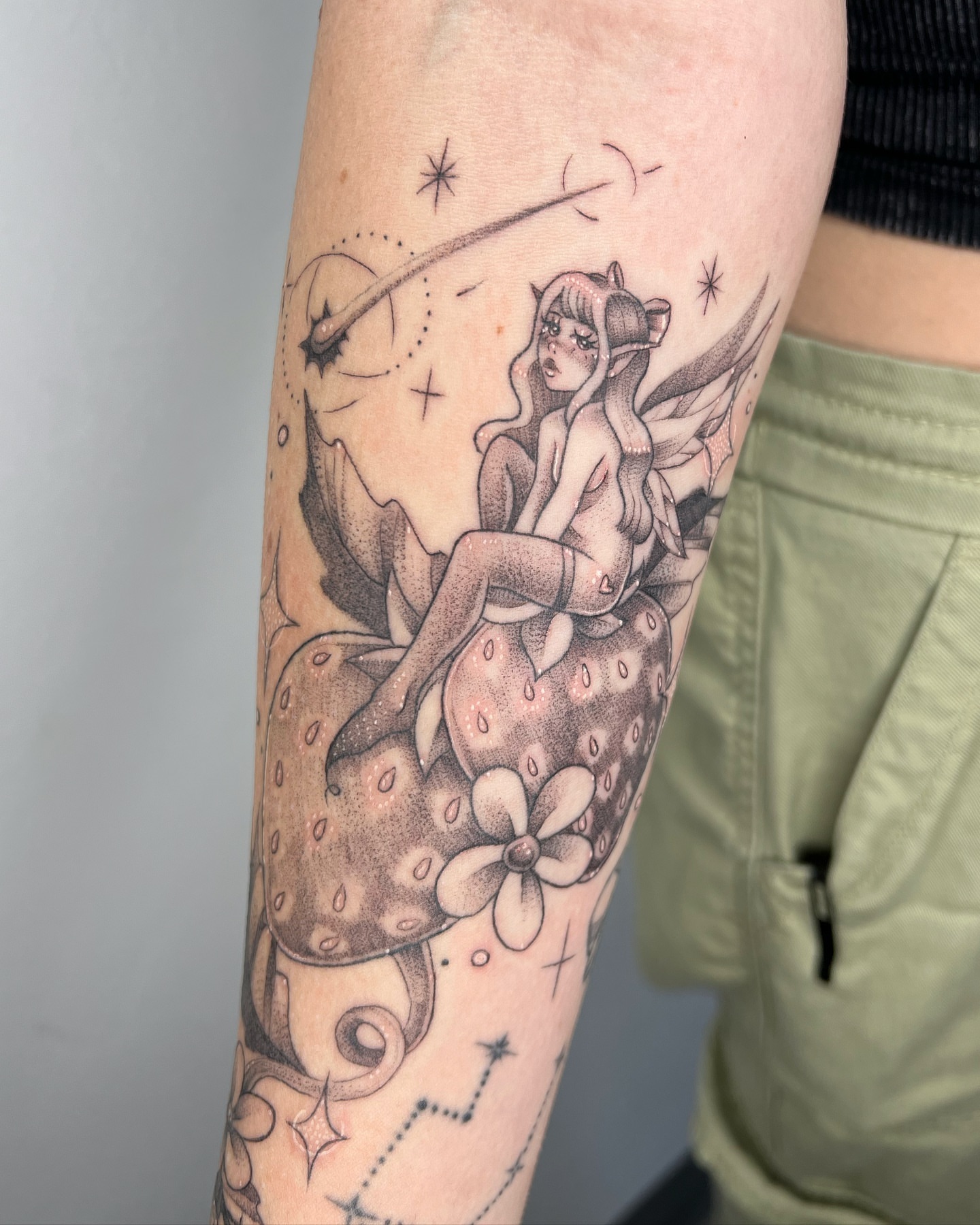 Tattoo by @toothfairytats — dotwork, black_and_grey