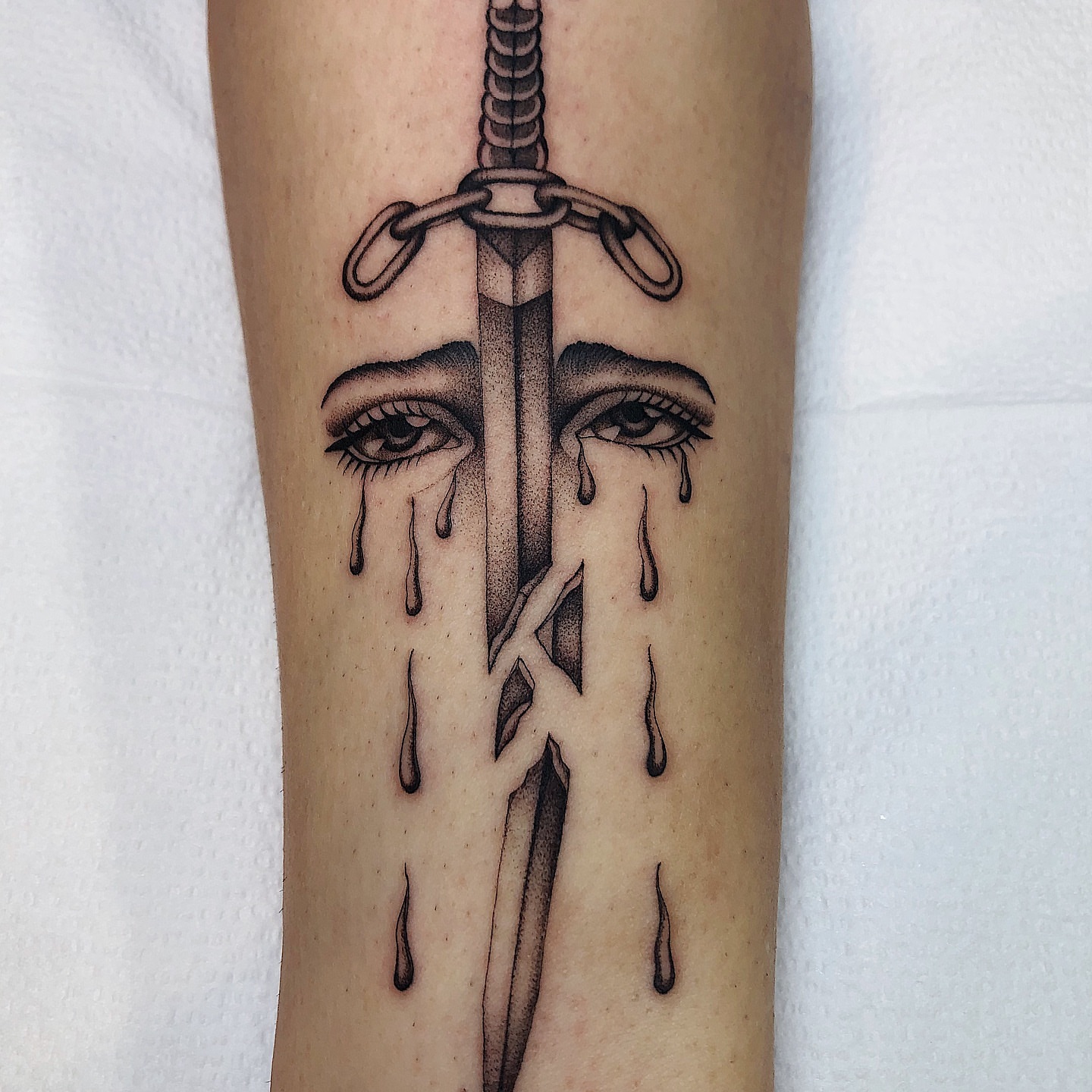 Tattoo by @mickeyycarlisle — black_and_grey, realism