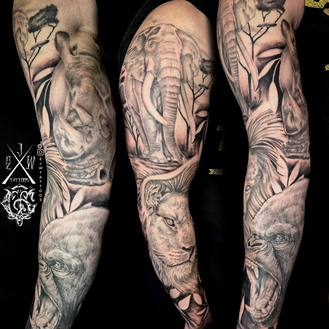Tattoo by @ejwtattoos — realism, black_and_grey