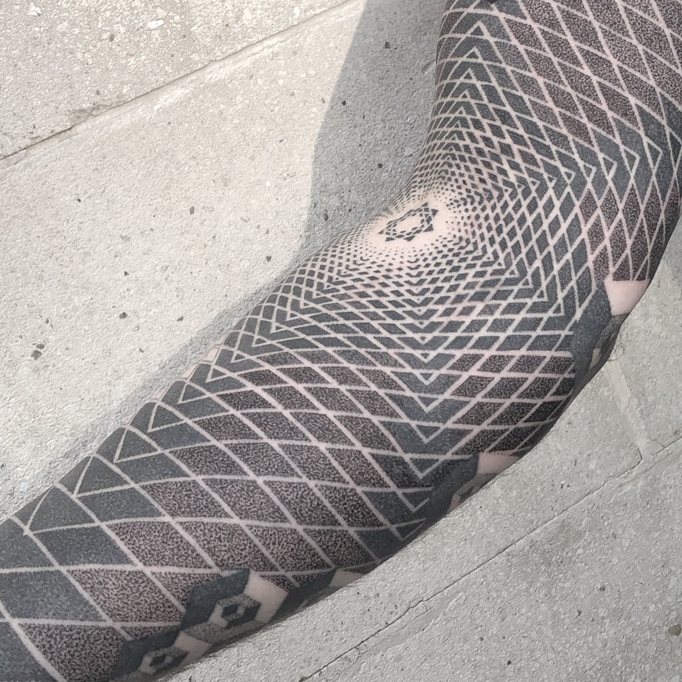 Tattoo by @setharcane — dotwork, geometric