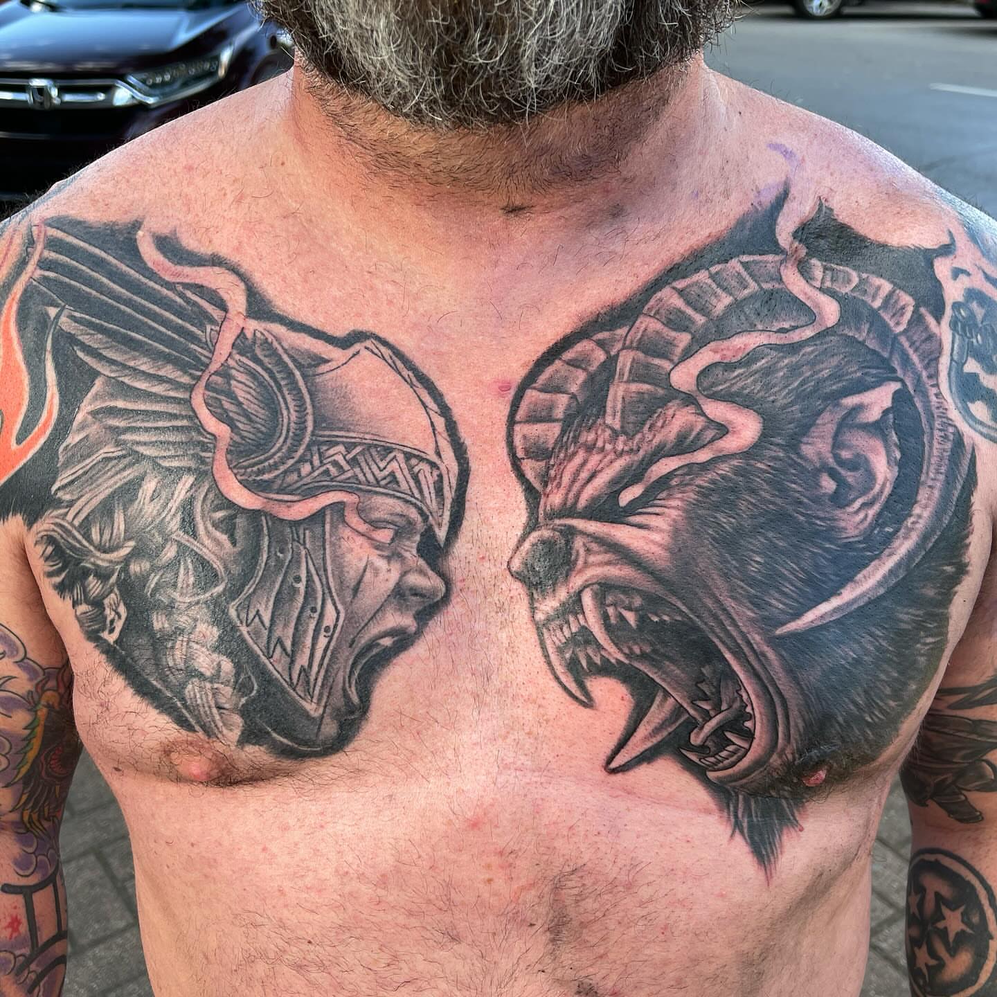 Tattoo by @gottstatts — black_and_grey, realism