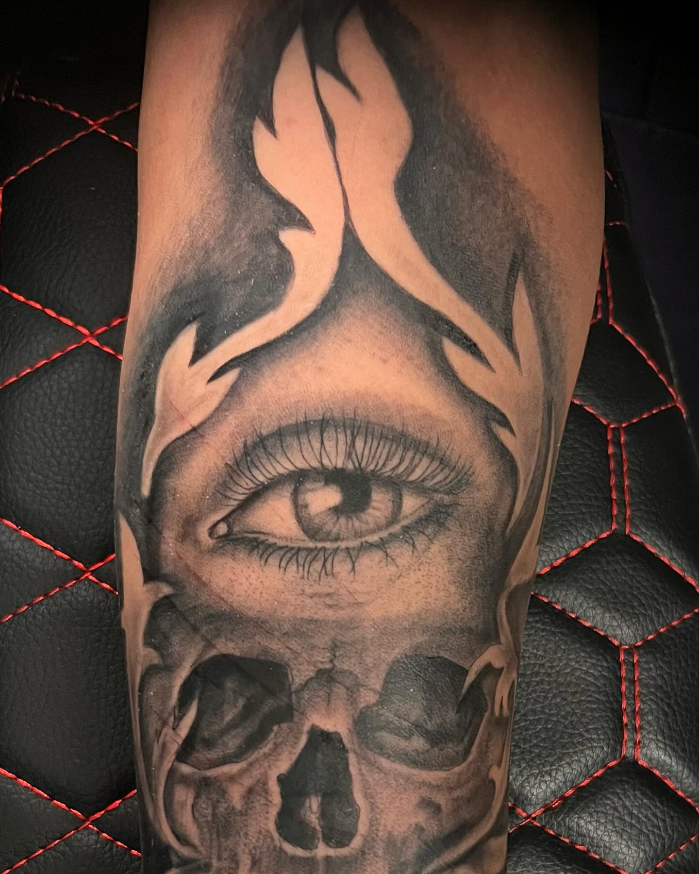 Tattoo by @alvinlouceltattooer — black_and_grey, realism