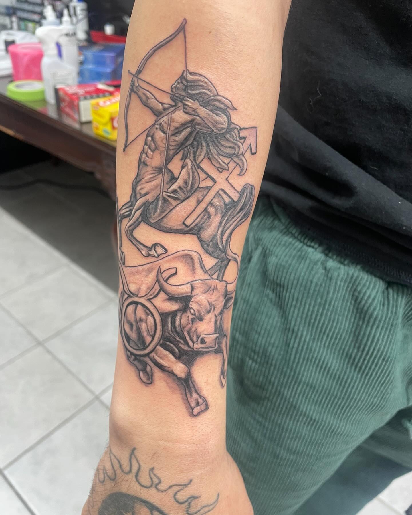Tattoo by @crawfordtats — black_and_grey, realism