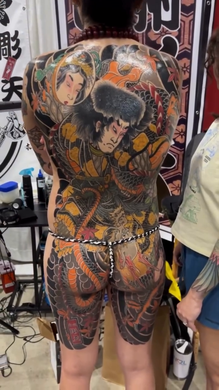 Tattoo by @tiantattooart — japanese_irezumi, black_and_grey