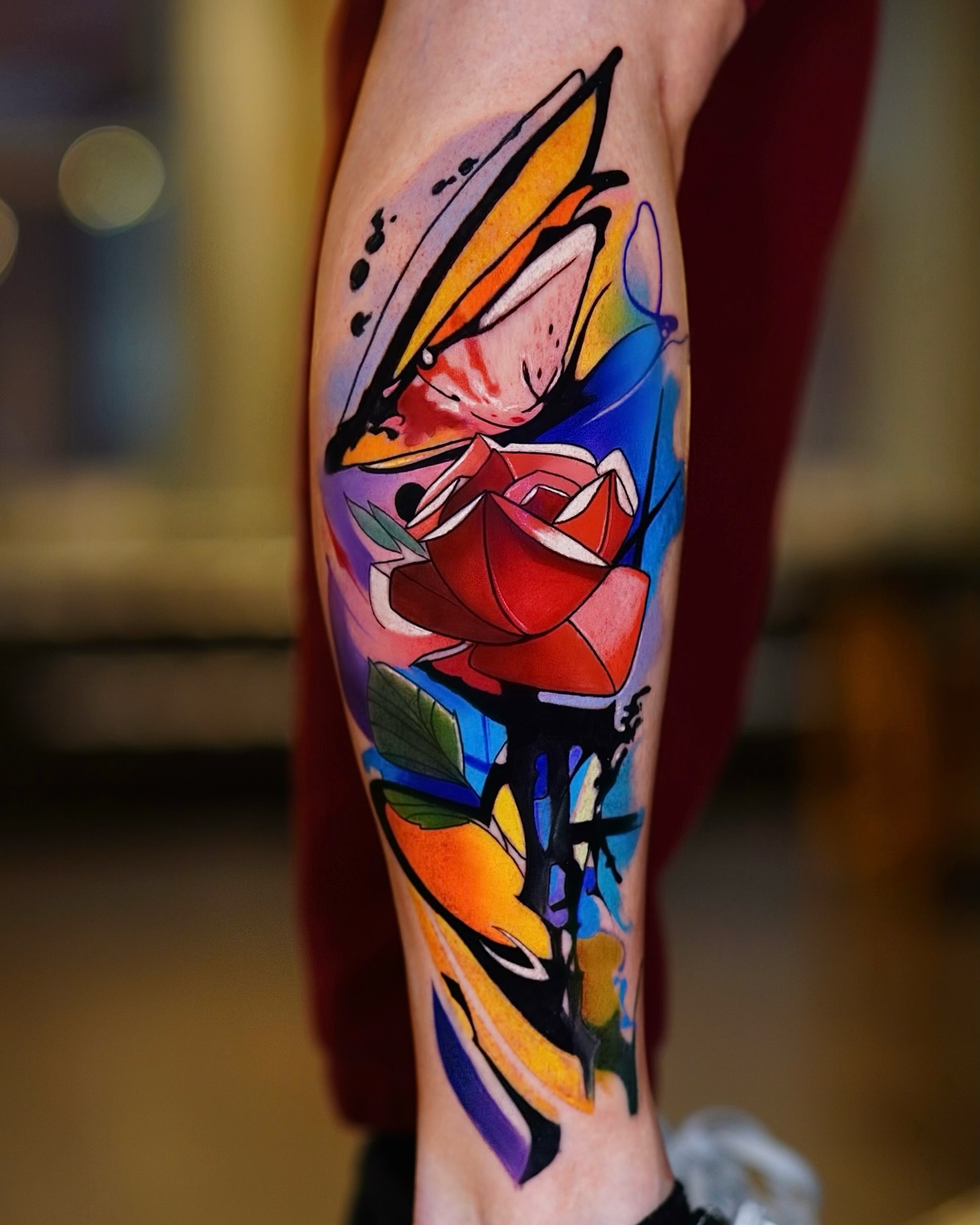 Tattoo by @schrail_edmund — new_school, geometric