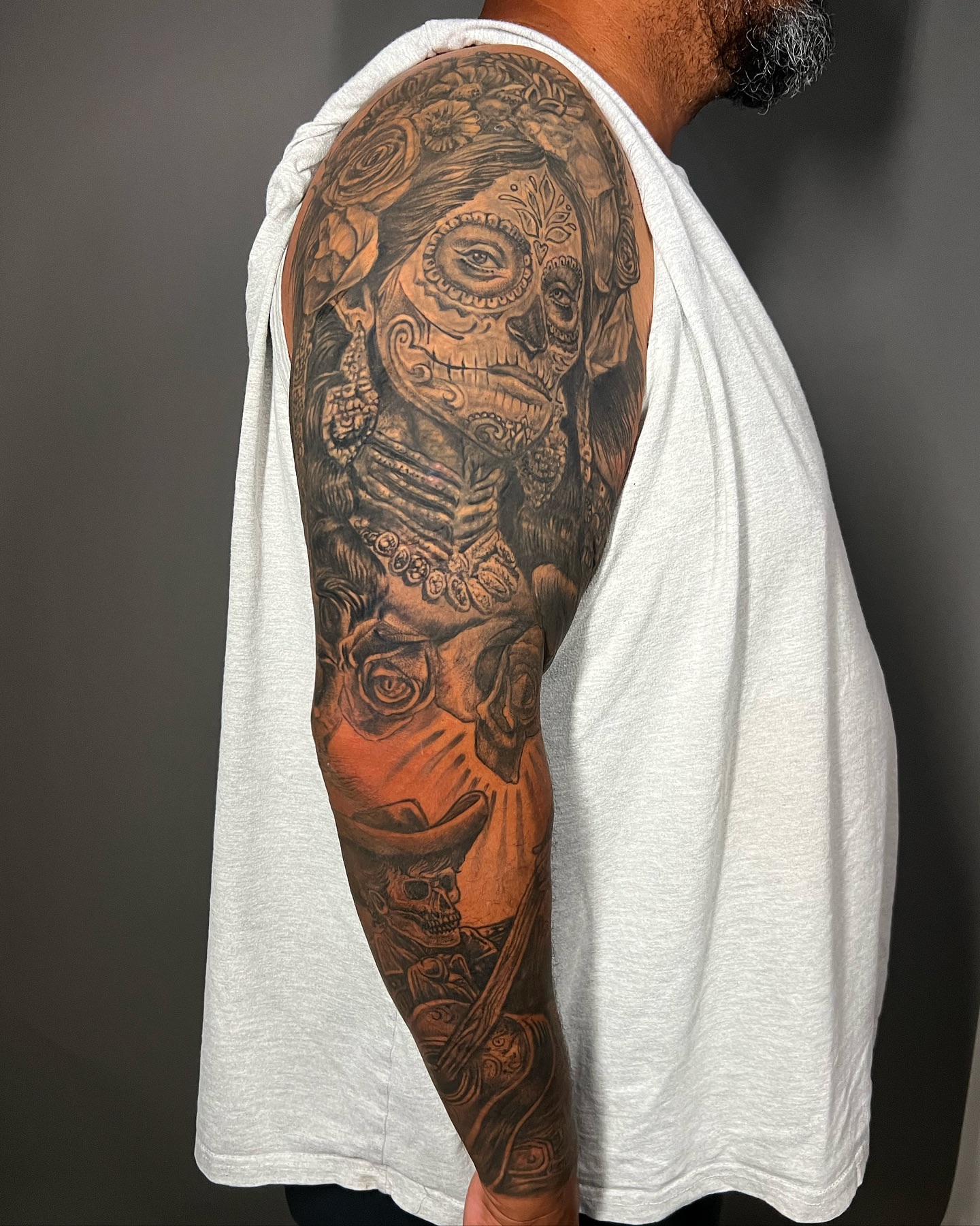 Tattoo by @biggusink — black_and_grey, realism