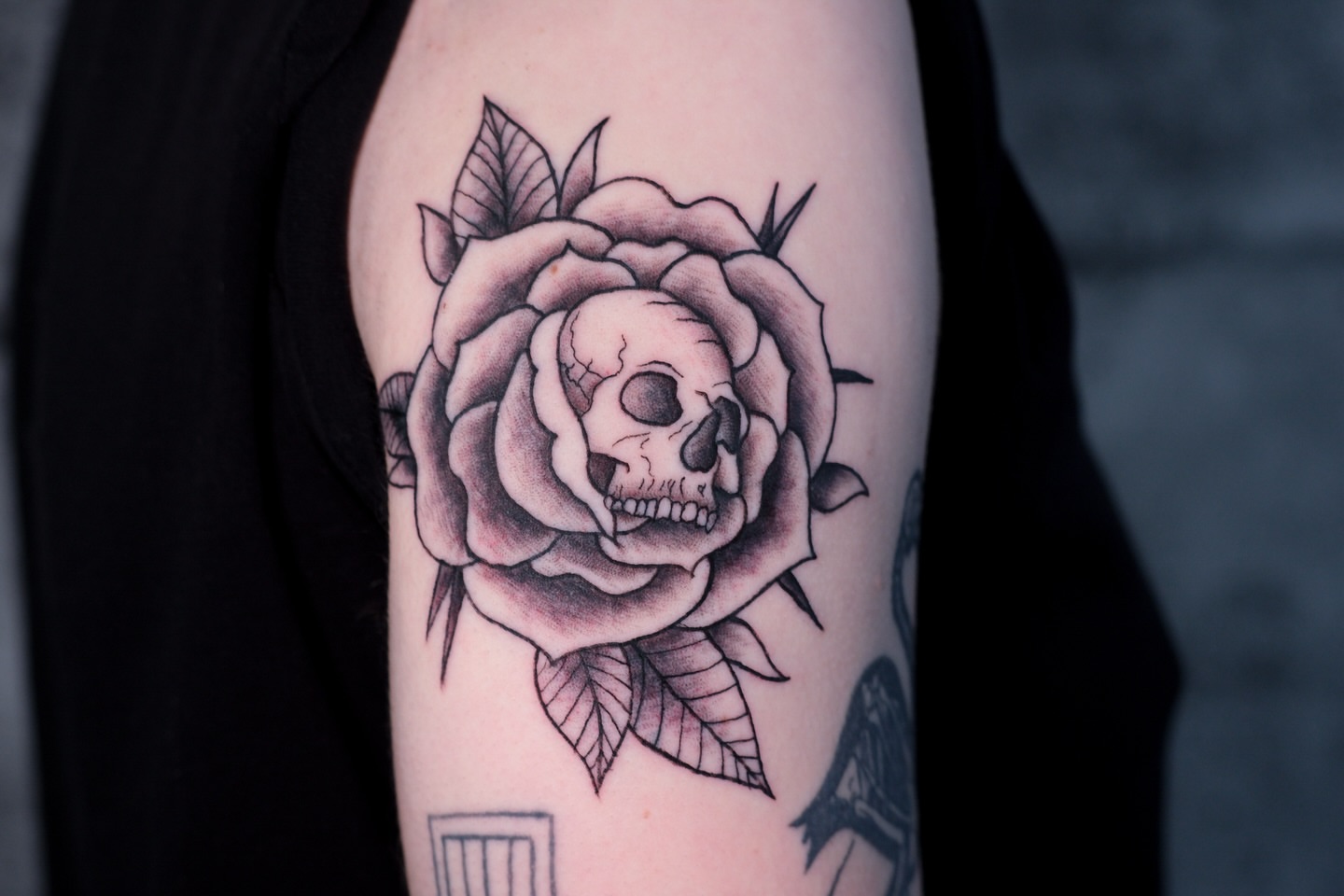Tattoo by @coco.tattoo_ — american_traditional, black_and_grey