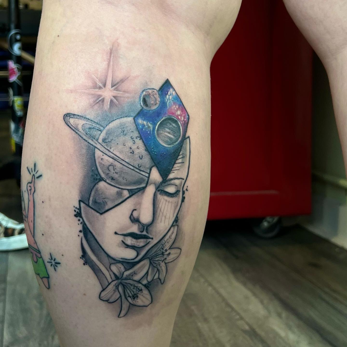 Tattoo by @mom_tats — geometric, realism