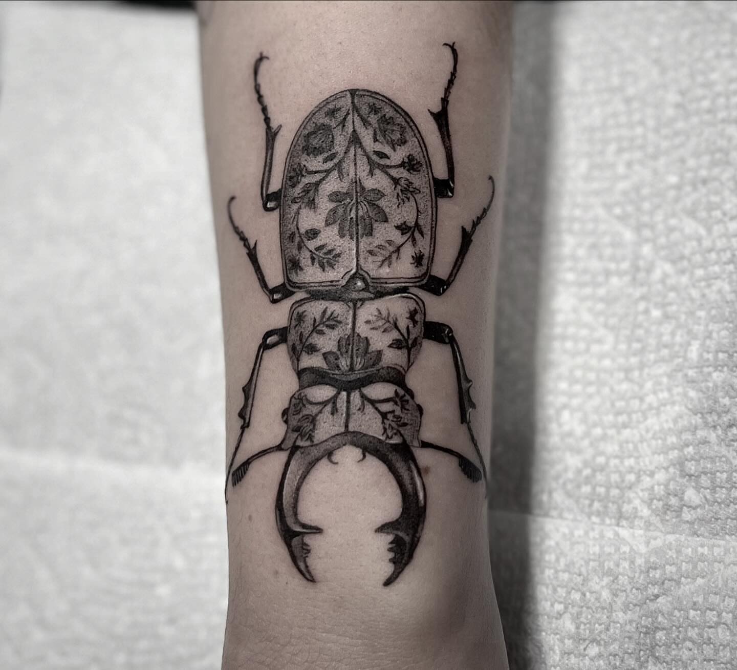 Tattoo by @leeranco_tattoos — black_and_grey