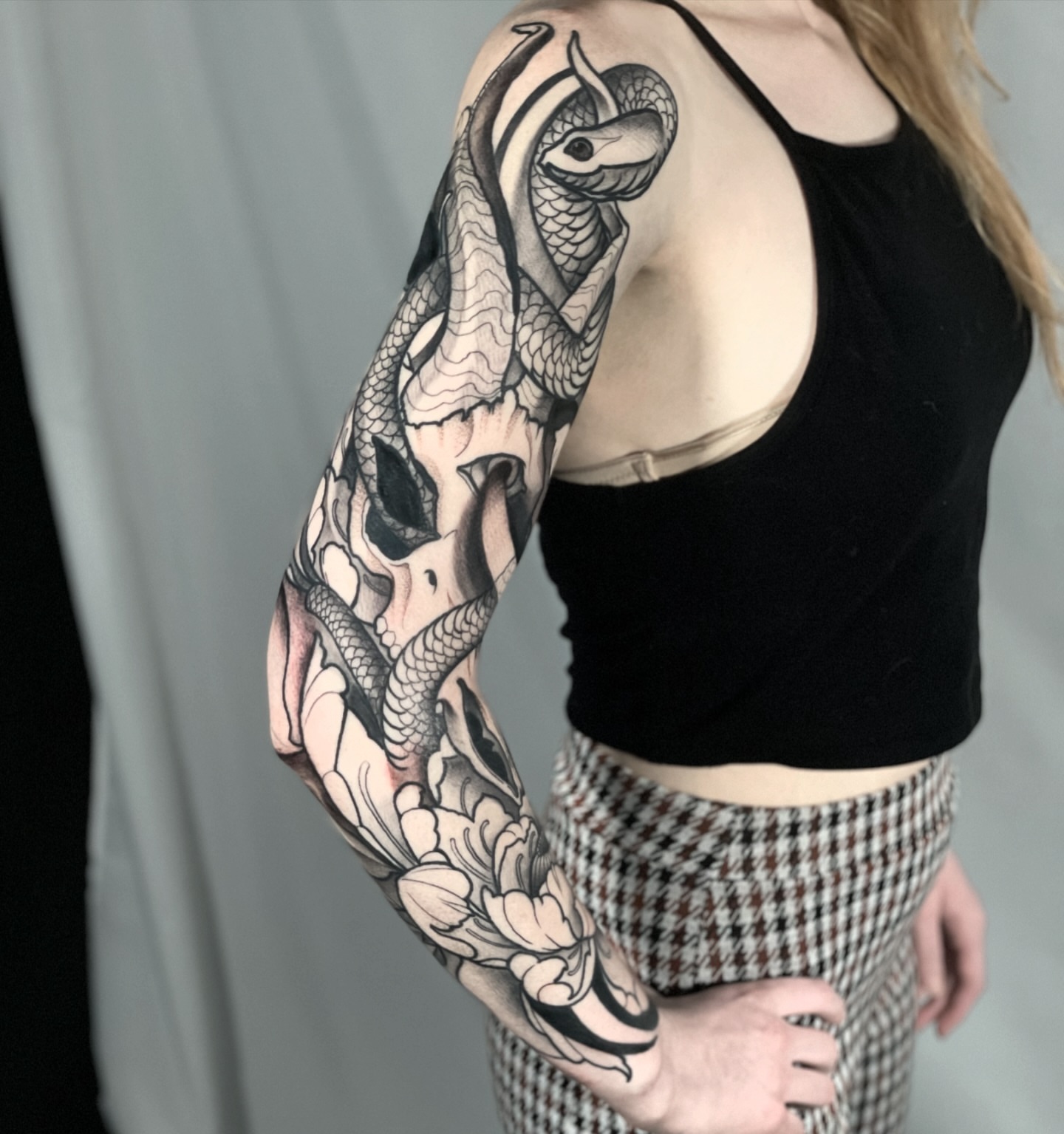 Tattoo by @doublescribbles — american_traditional, black_and_grey