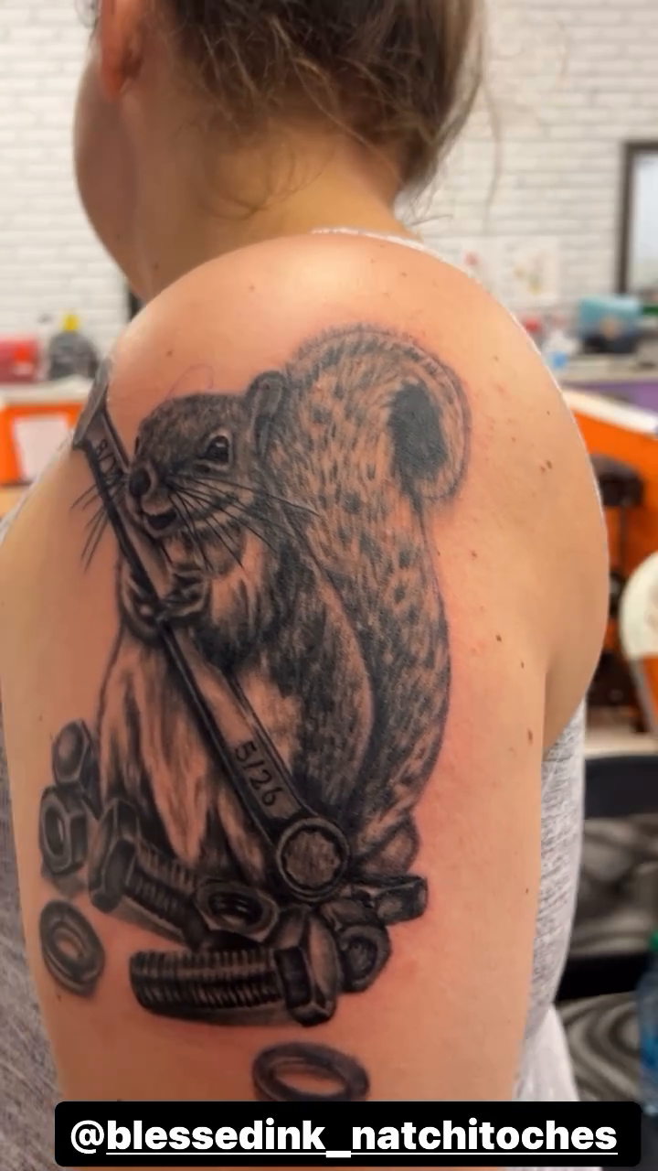 Tattoo by @kristyrvs — realism, black_and_grey