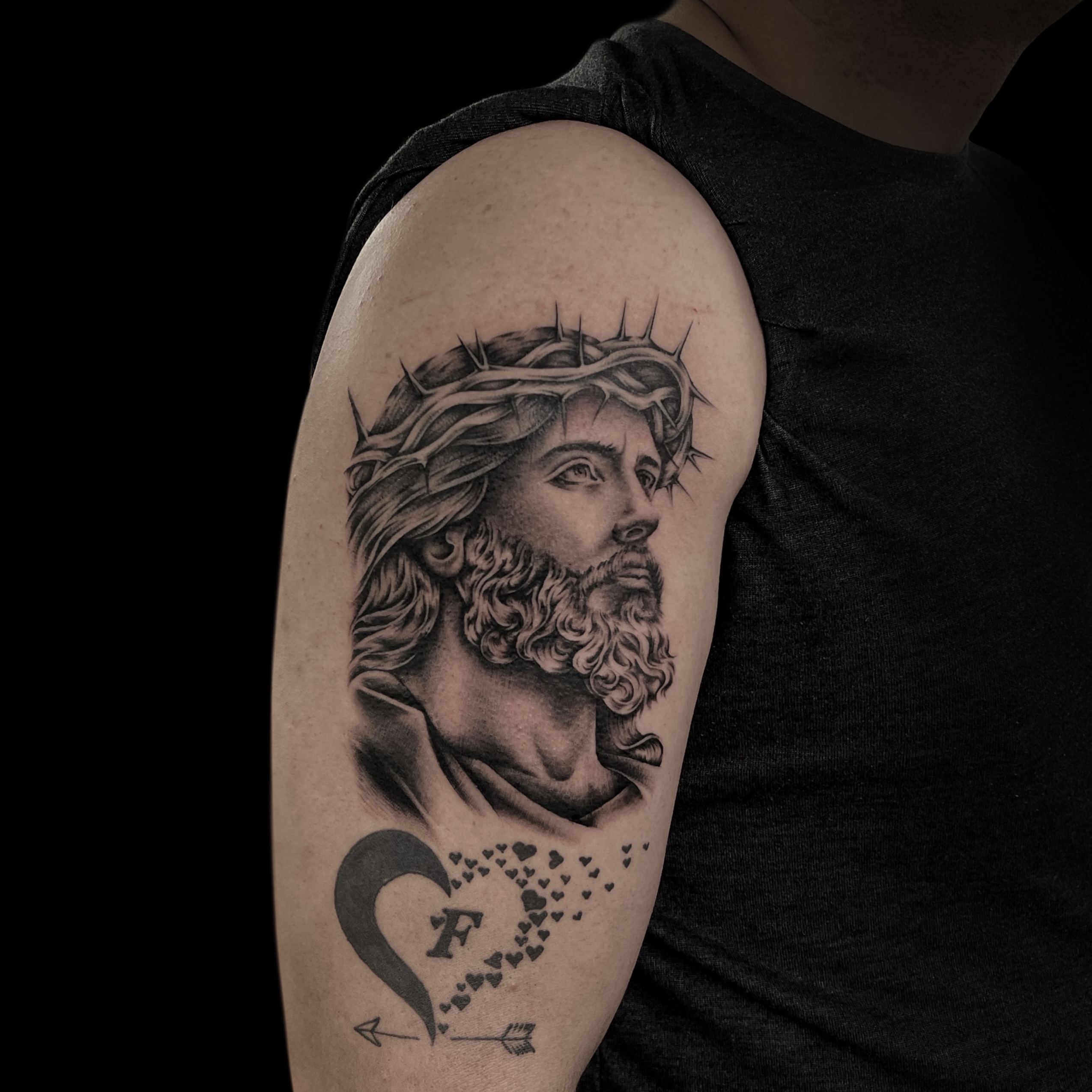 Tattoo by @wizdtattoo — black_and_grey, realism