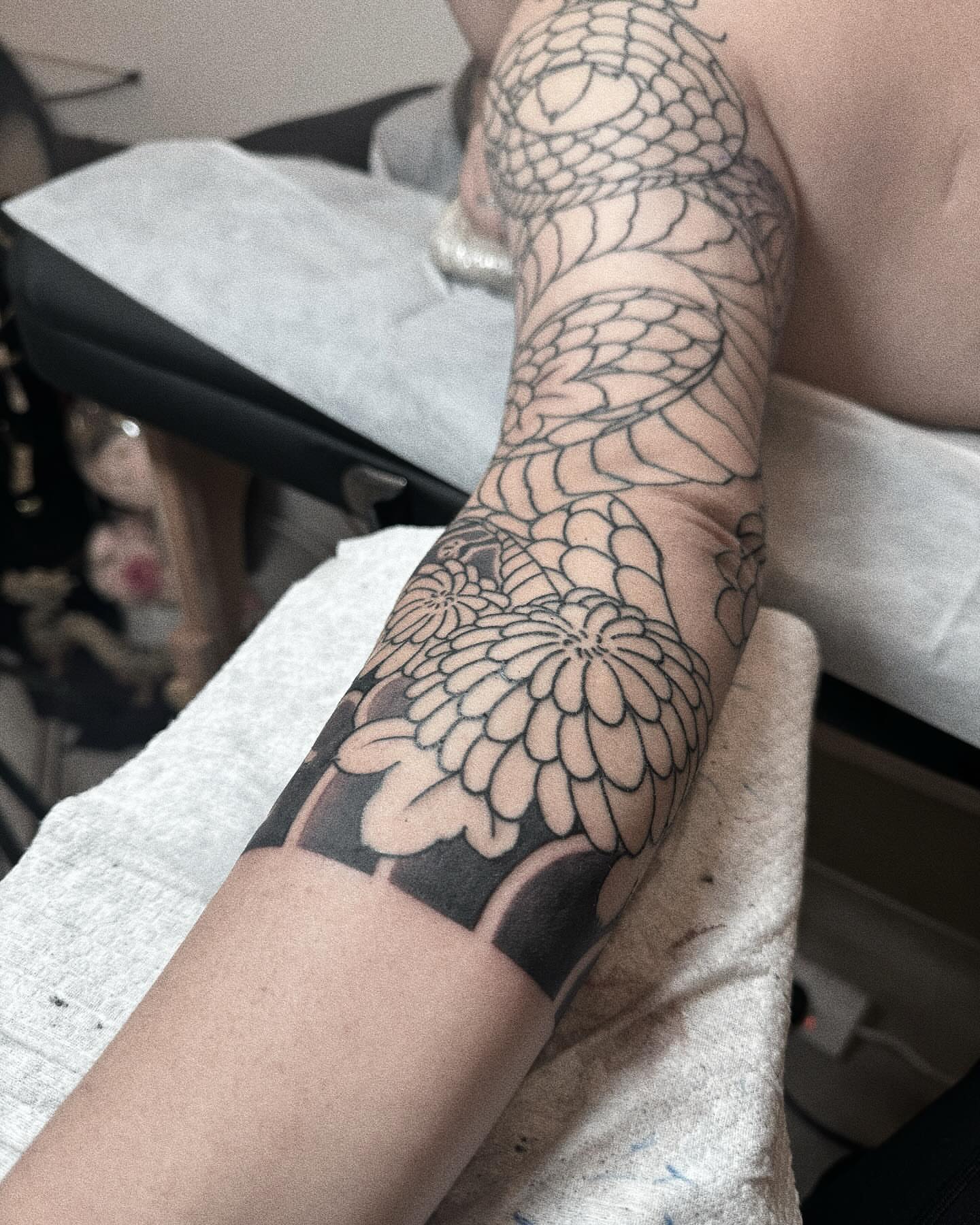 Tattoo by @jenna_tattoo — black_and_grey
