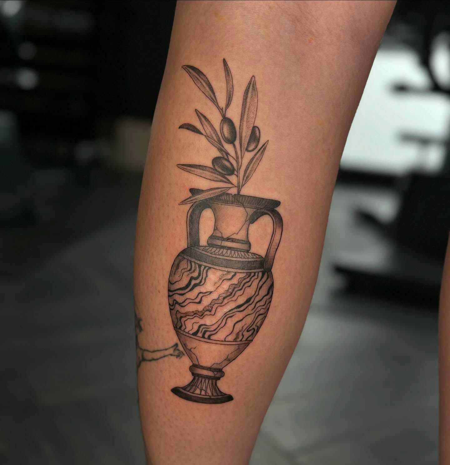 Tattoo by @mitchelkelftattoo — black_and_grey